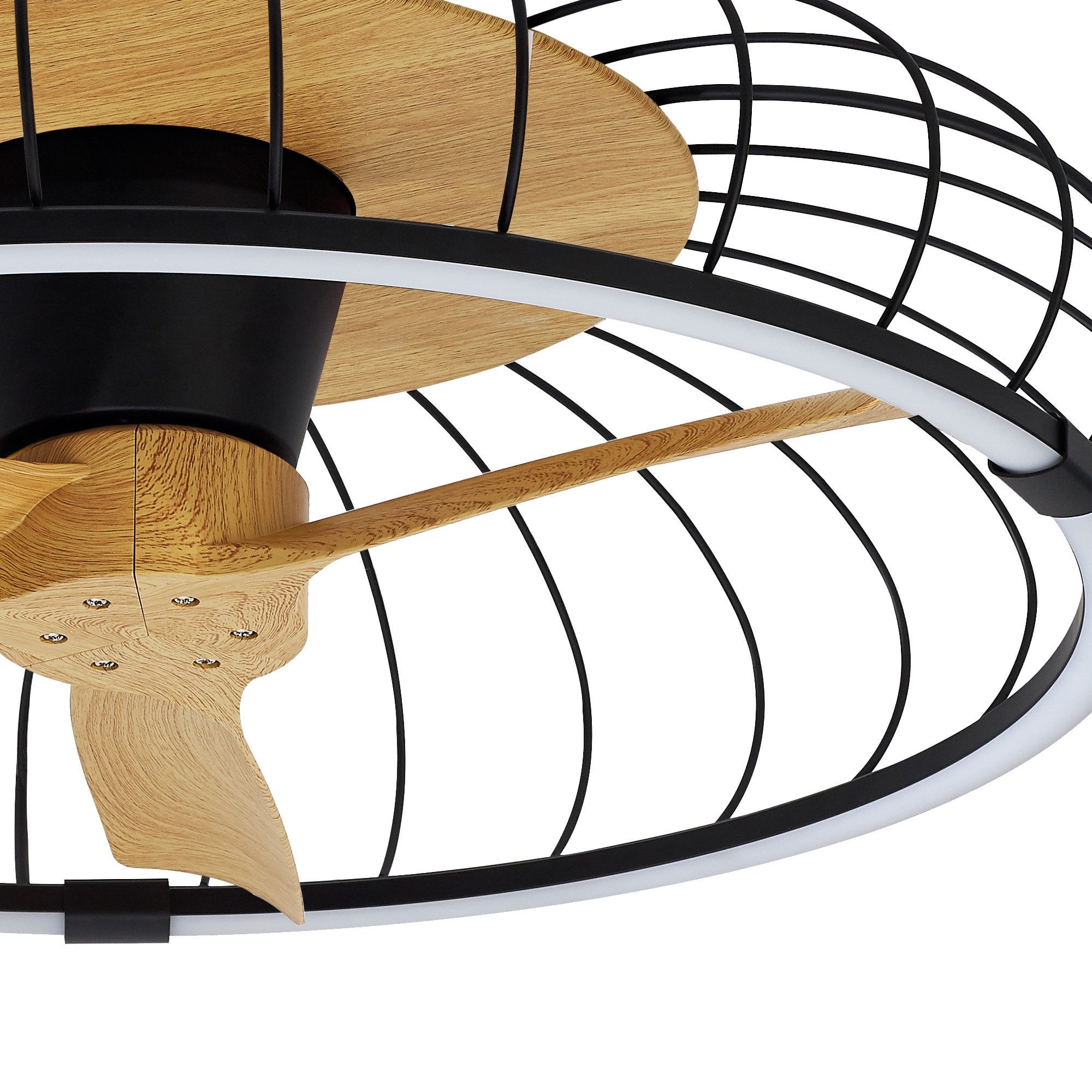 Mantra Nature 75W LED Dimmable Ceiling Light & Fan, Remote, APP ,  Voice Controlled, Black
