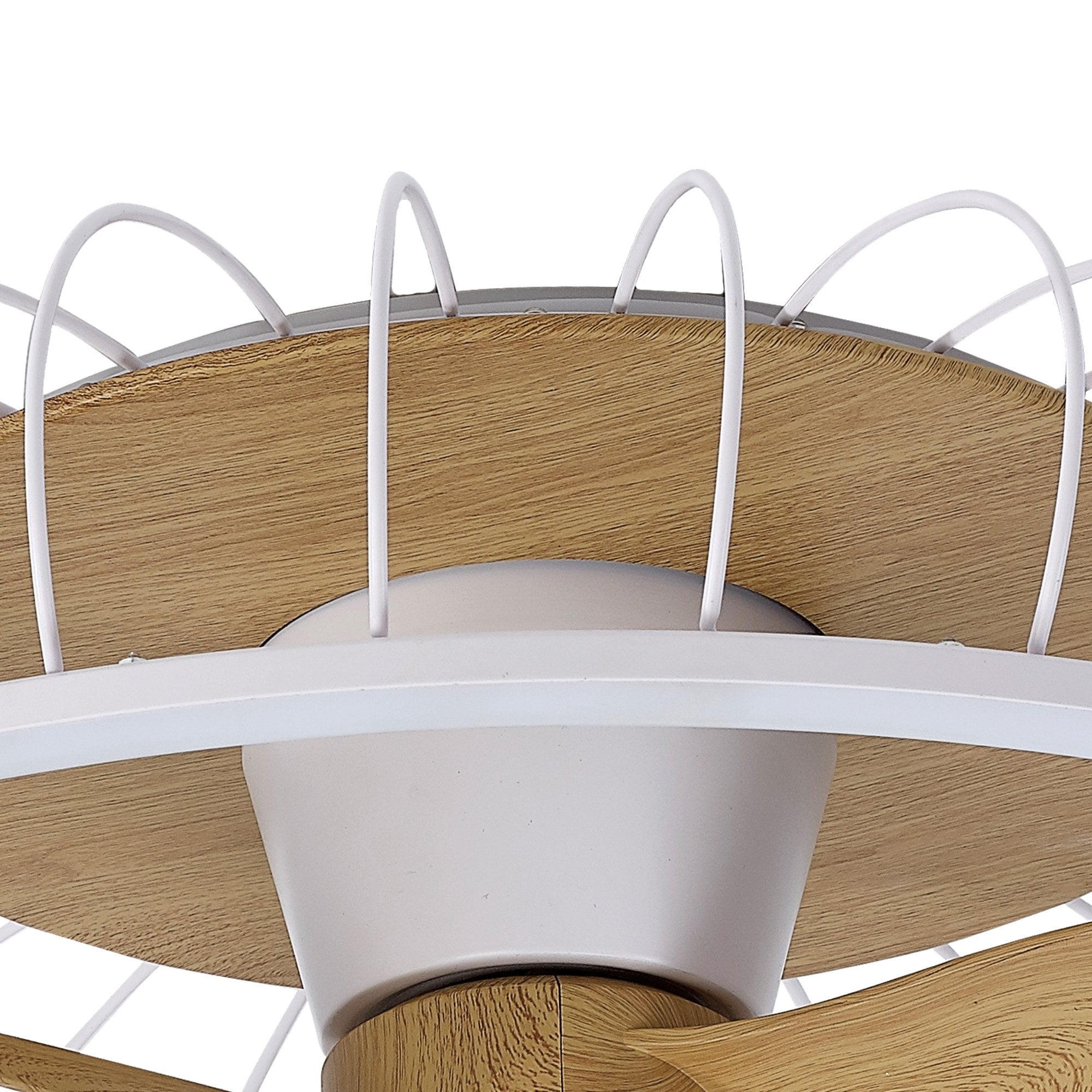 Mantra Nature 75W LED Dimmable Ceiling Light & Fan, Remote, APP, Voice Controlled - White & Wood