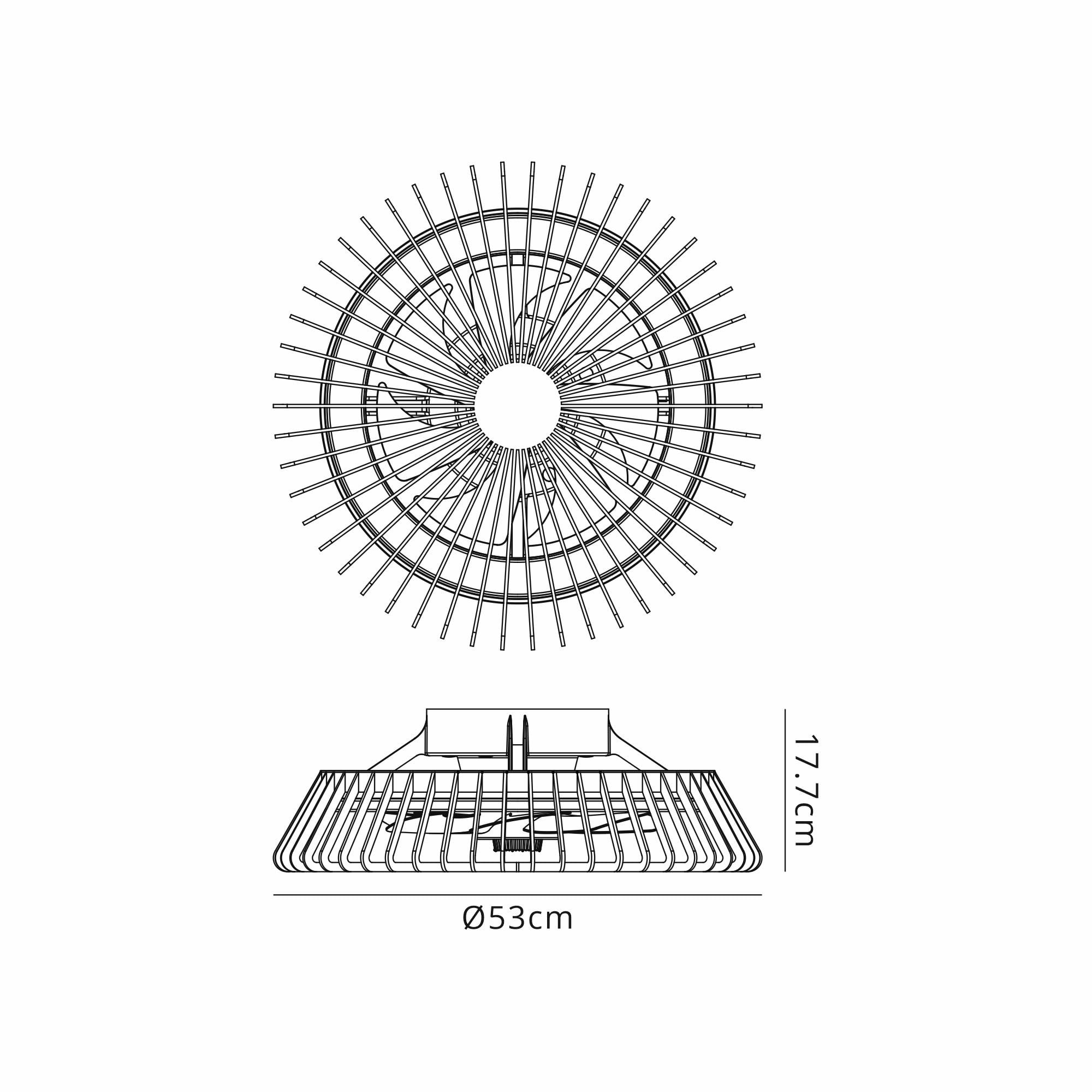 Mantra Himalaya Mini Ceiling Light & Fan Dimmable 70W LED Wood