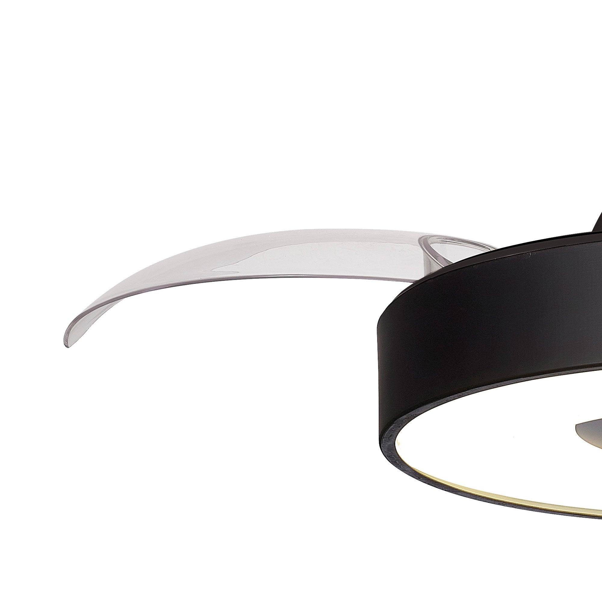 Mantra Coin Mini 45W LED Dimmable Ceiling Light & Fan, Remote & APP Control, LED Black