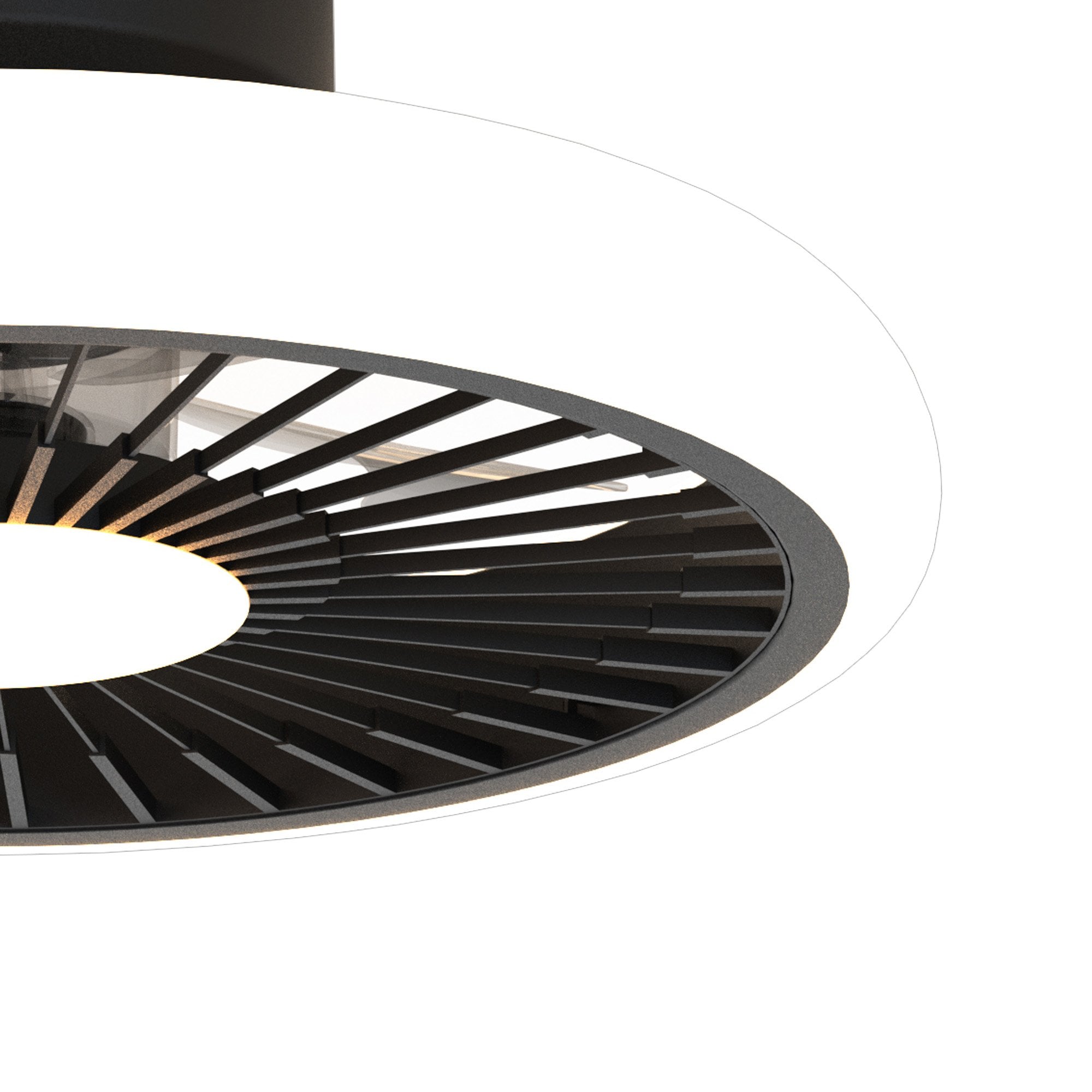 Mantra Turbo 55W LED Dimmable Ceiling Light & Fan, Remote Controlled, Black
