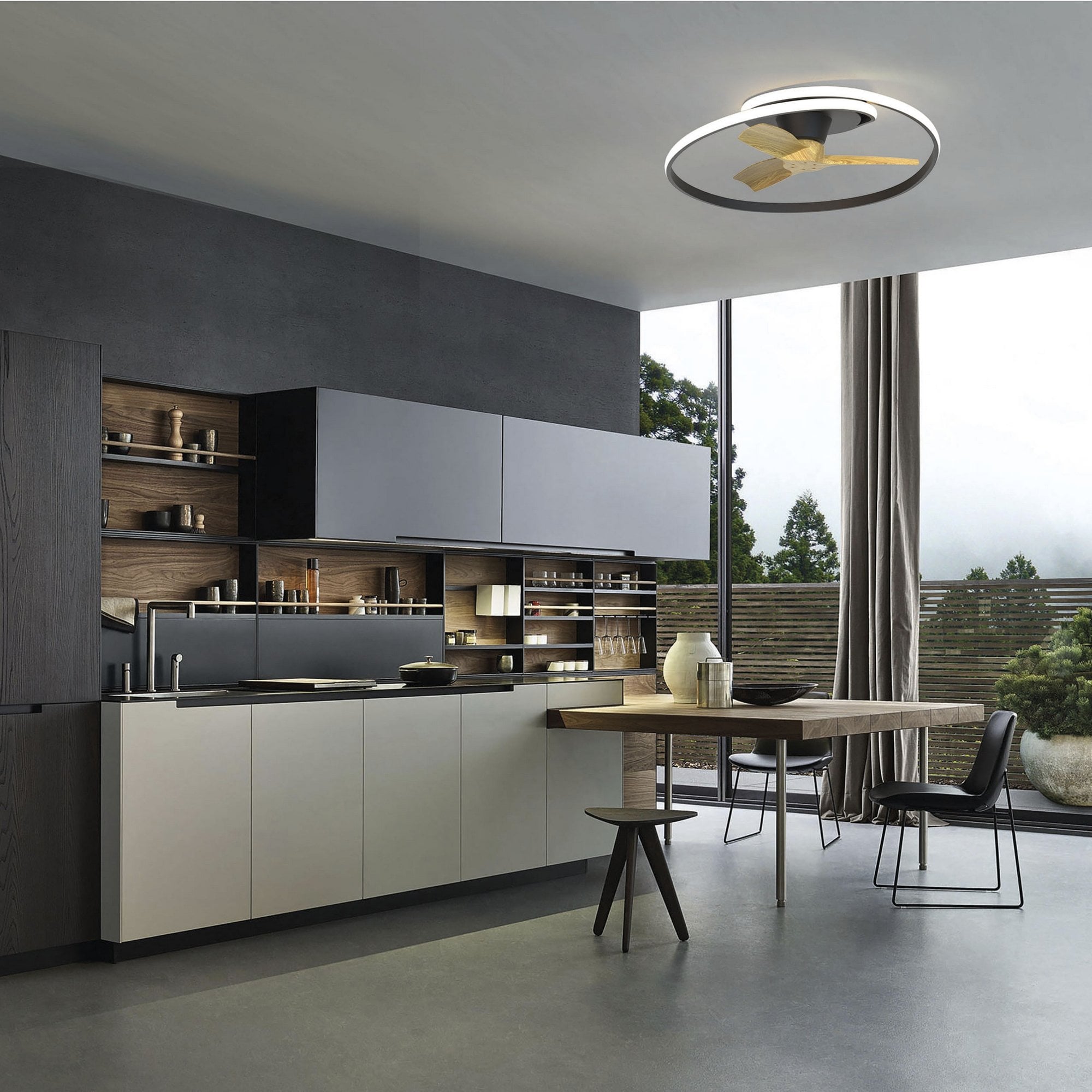 Mantra Ocean 60W LED Dimmable Ceiling Light & Fan, Remote Controlled, Wood