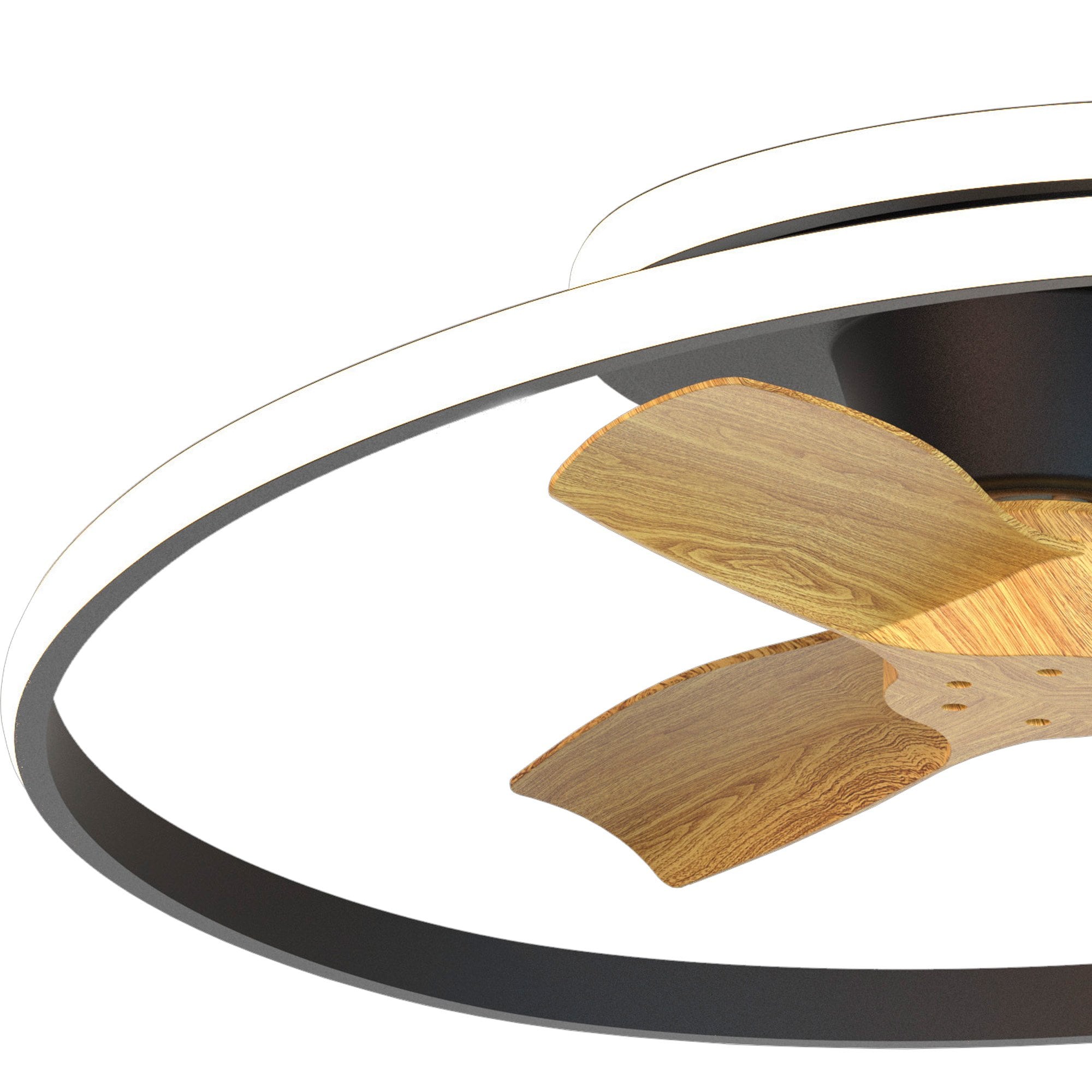 Mantra Ocean 60W LED Dimmable Ceiling Light & Fan, Remote Controlled, Black