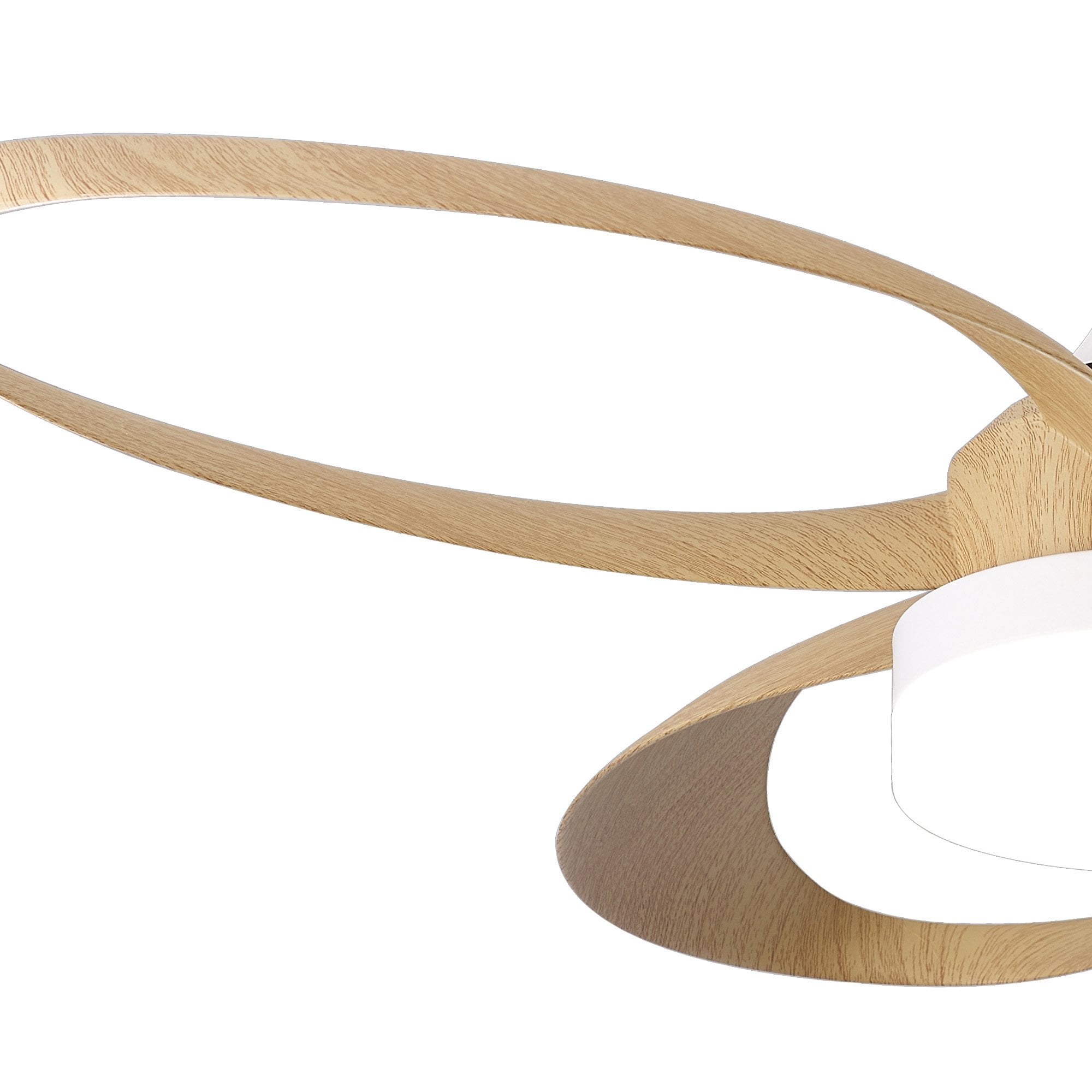 Mantra Infinity Fan 24W LED Dimmable Ceiling Light & Fan, Remote Controlled, - White, Wood