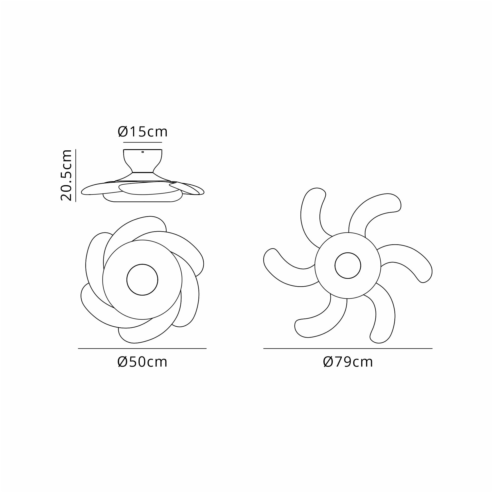 Mantra Flowers 24W LED Dimmable Ceiling Light & Fan, Remote Controlled, - White, Wood