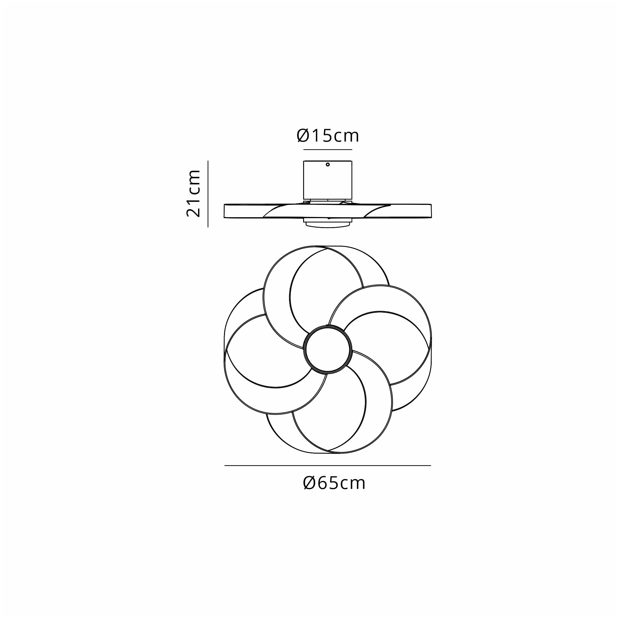 Mantra Rose 24W LED Dimmable Ceiling Light & Fan, Remote Controlled, - White