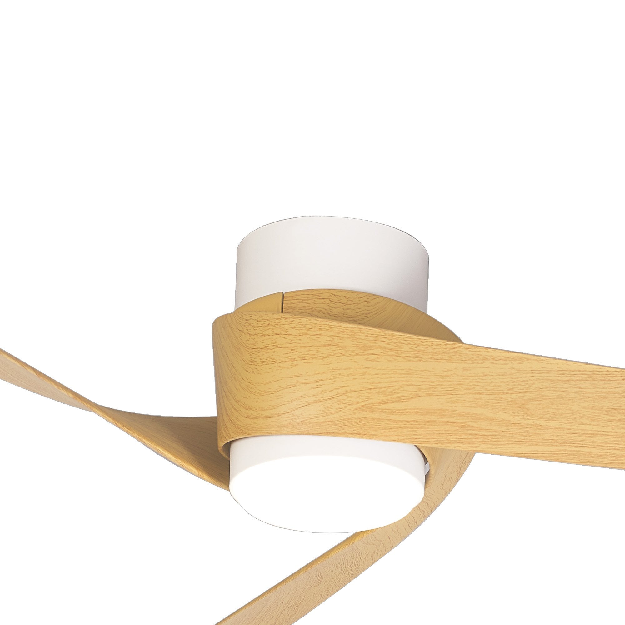 Mantra Groenland 24W LED Dimmable Ceiling Light With Built-In 30W DC Fan, 2700-5000K Remote & APP Control - White, Wood