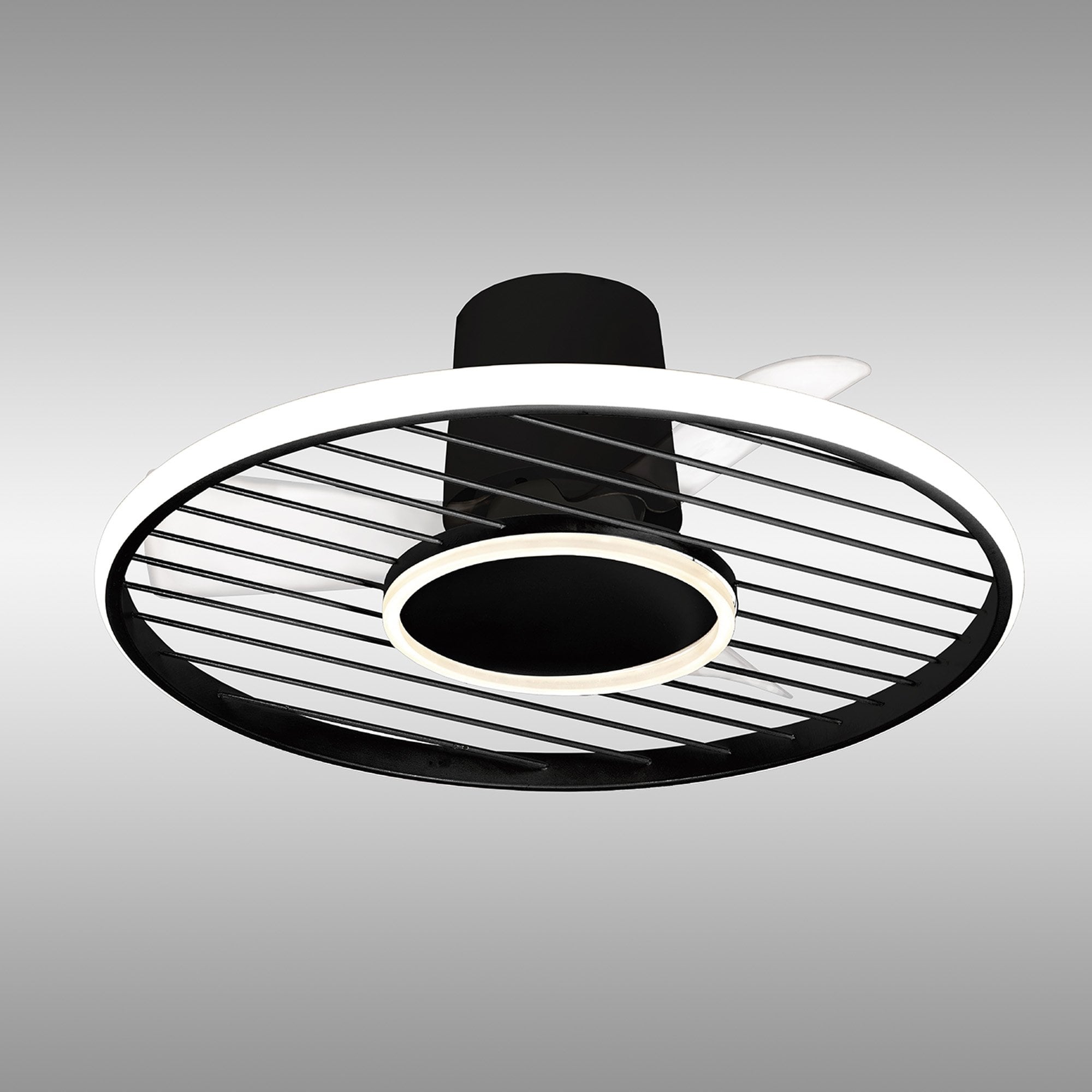 Mantra Soho 45W LED Dimmable Ceiling Light With Built-In 30W DC Fan, 2700-5000K Remote & APP Control - Black