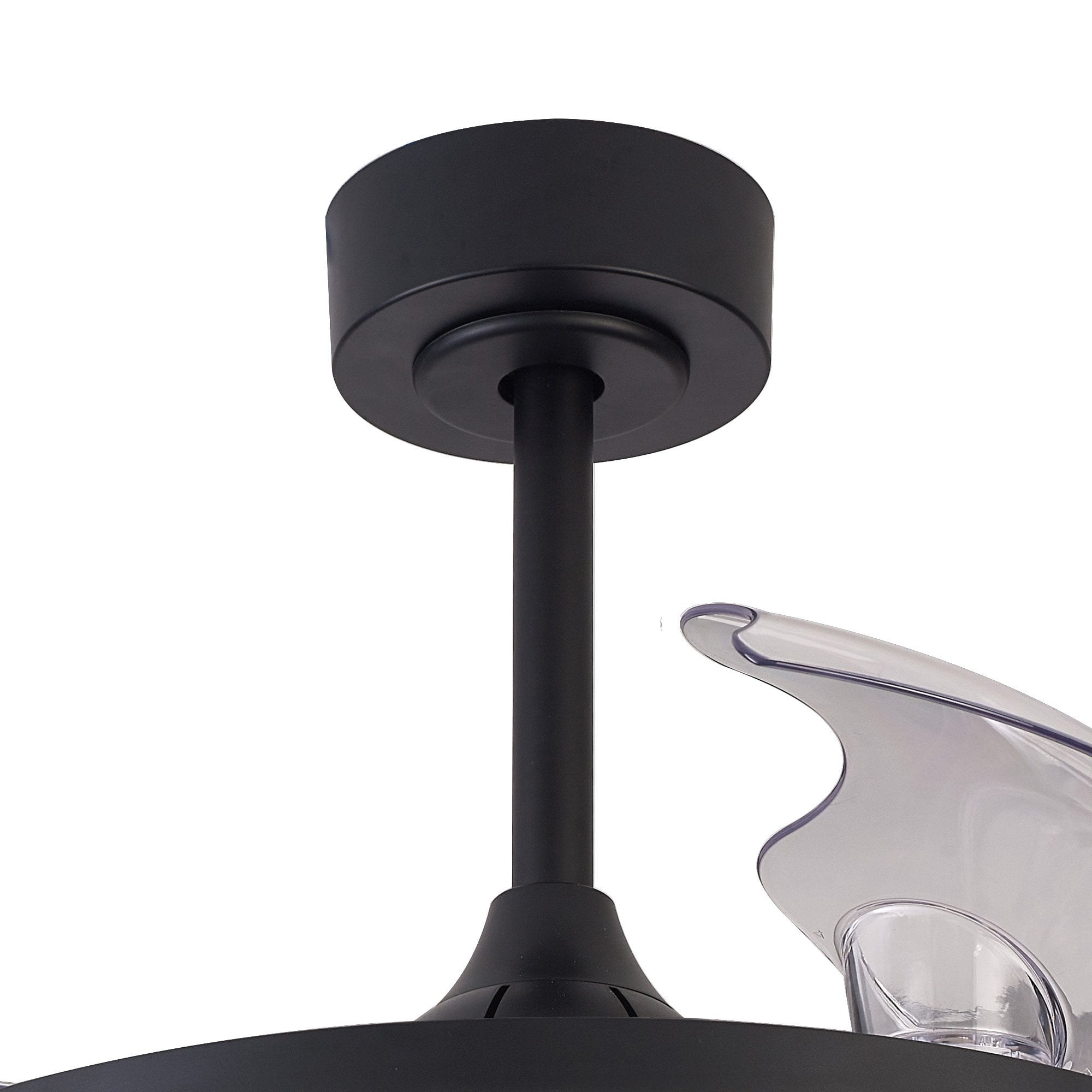 Mantra Rafaga 50W LED Dimmable White, RGB Ceiling Light With Built-In 30W DC Reversible Fan, Remote Control 3000-6500K - Black