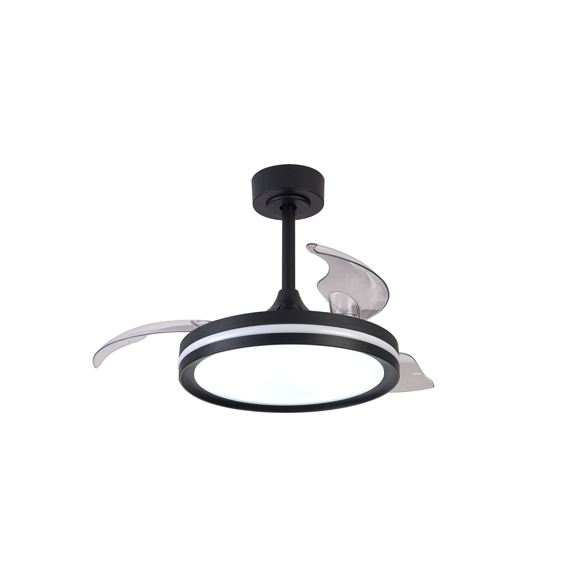Mantra North 40W LED Dimmable White, RGB Ceiling Light With Built-In 28W DC Reversible Fan, Remote Control 3000-6500K - Black