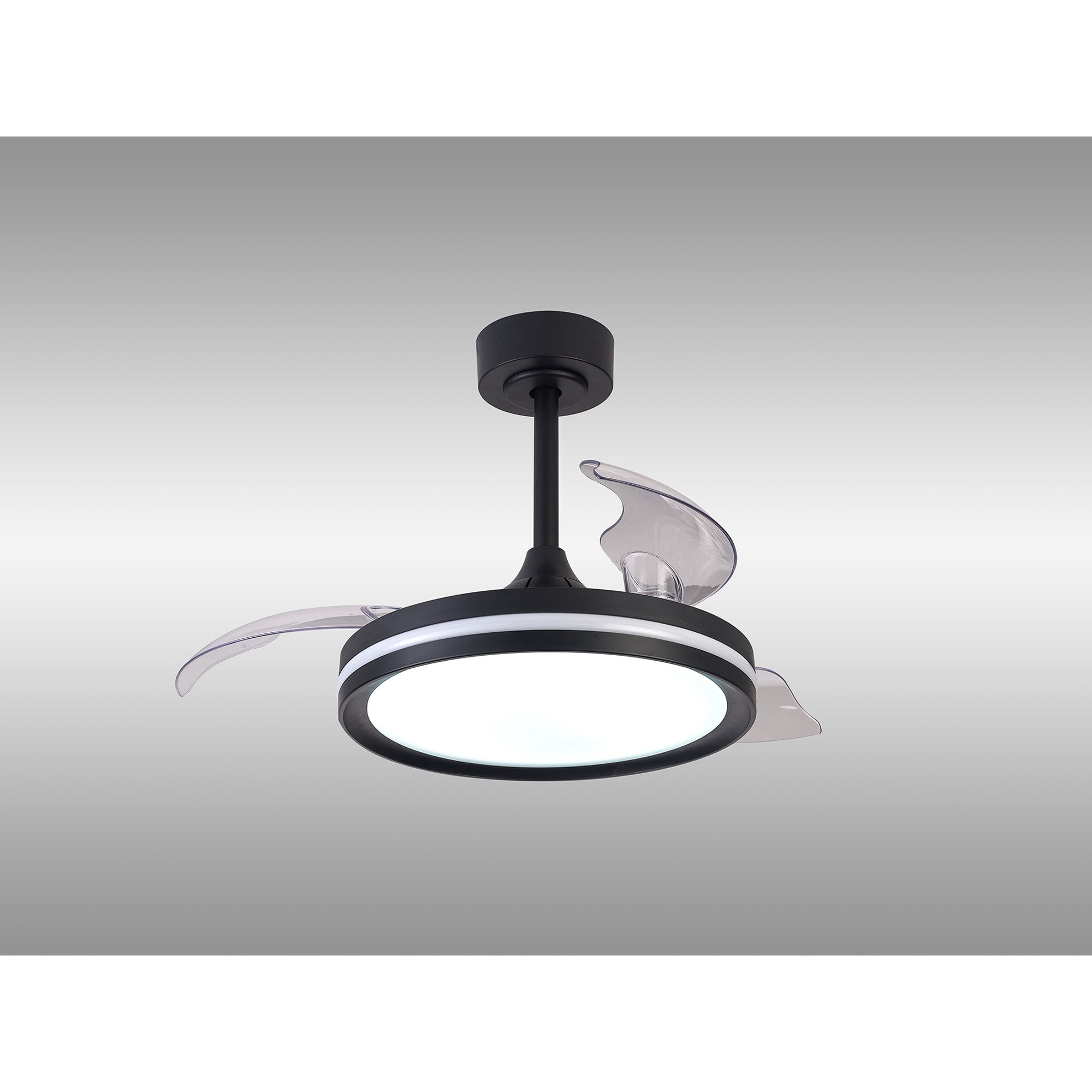 Mantra North 40W LED Dimmable White, RGB Ceiling Light With Built-In 28W DC Reversible Fan, Remote Control 3000-6500K - Black