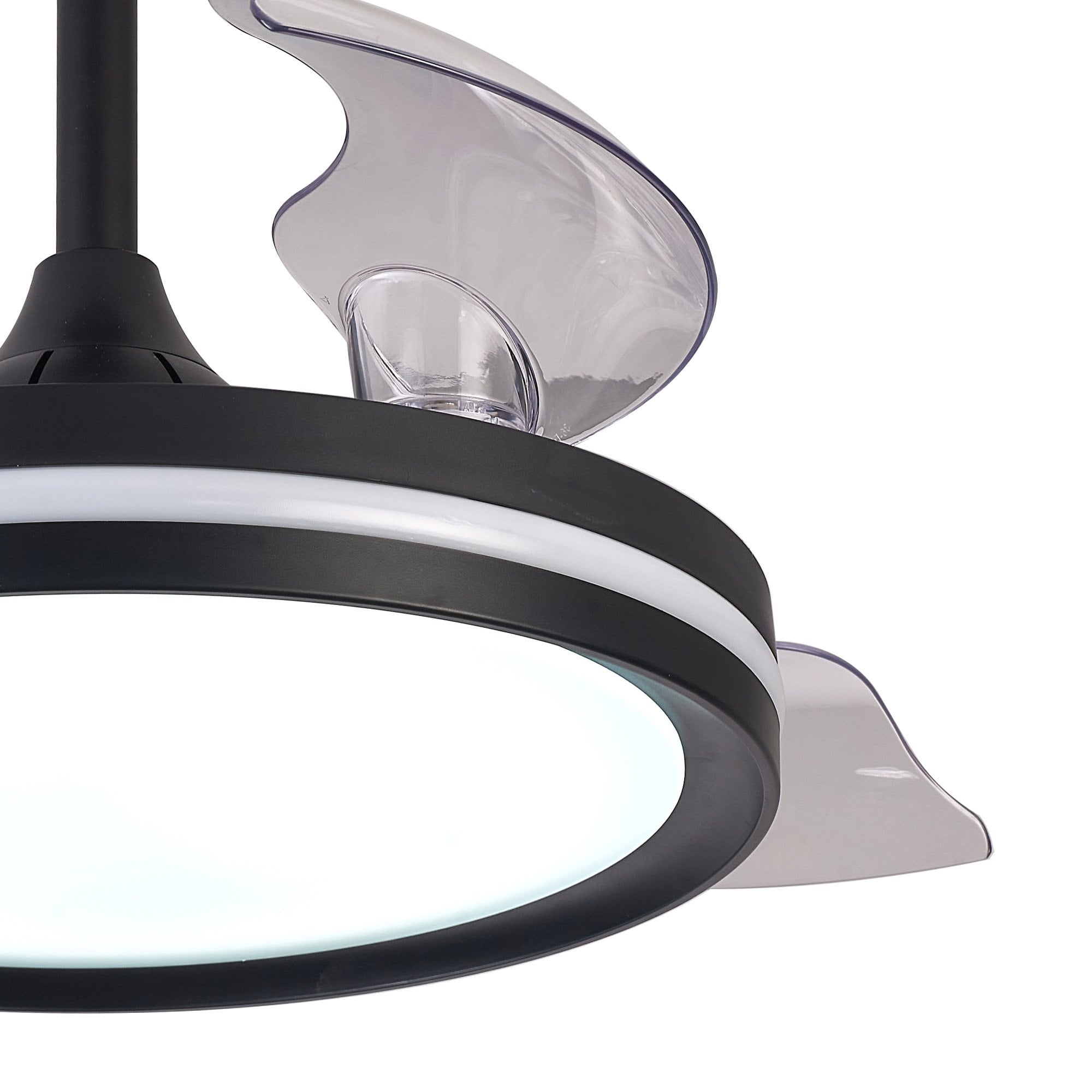 Mantra North 40W LED Dimmable White, RGB Ceiling Light With Built-In 28W DC Reversible Fan, Remote Control 3000-6500K - Black