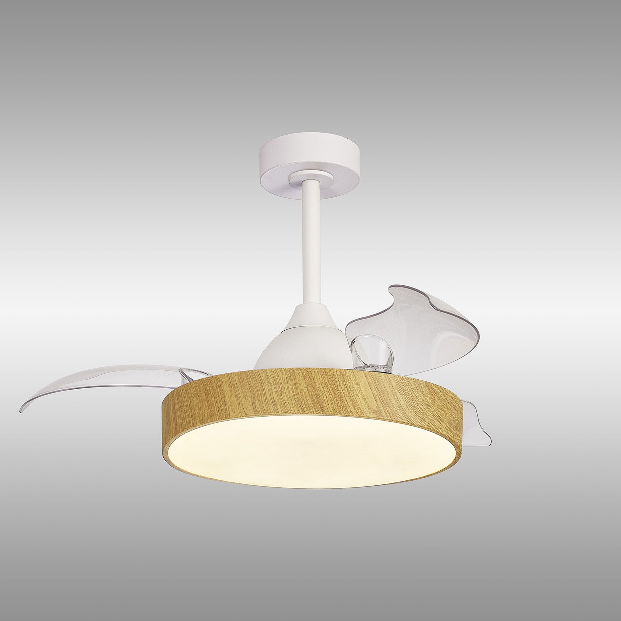 Mantra Alaska 45W LED Dimmable Ceiling Light With Built-In 25W DC Fan, 2700-5000K Remote & APP Control - Wood