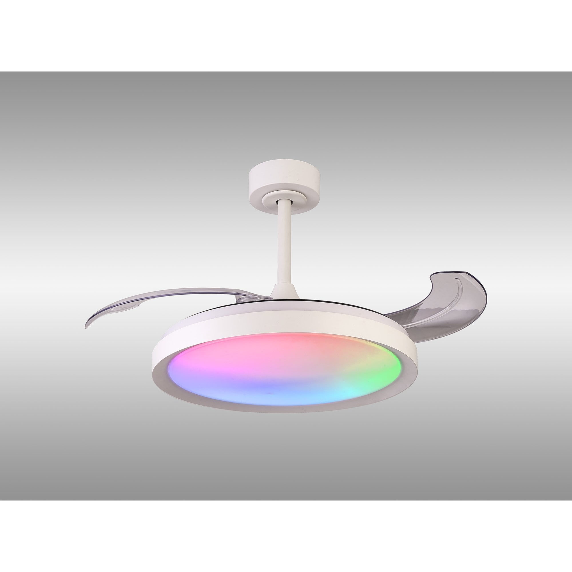 Mantra Siberia 50W LED Dimmable White, RGB Ceiling Light With Built-In 30W DC Fan, 3000-6500K Remote Control - White