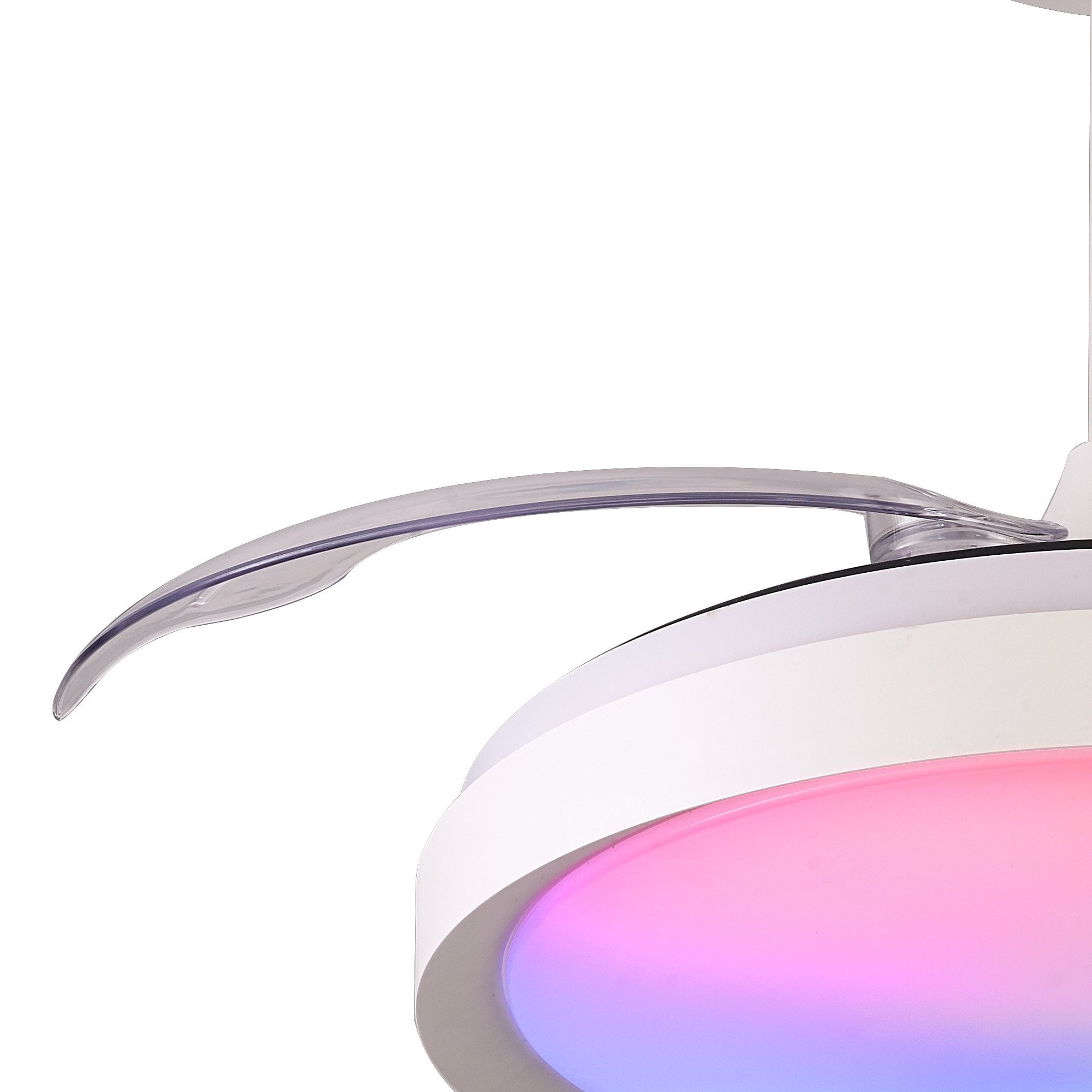 Mantra Siberia Mini 40W LED Dimmable Ceiling Light With Built-In 28W DC Fan, 3000-6500K Remote Control - White
