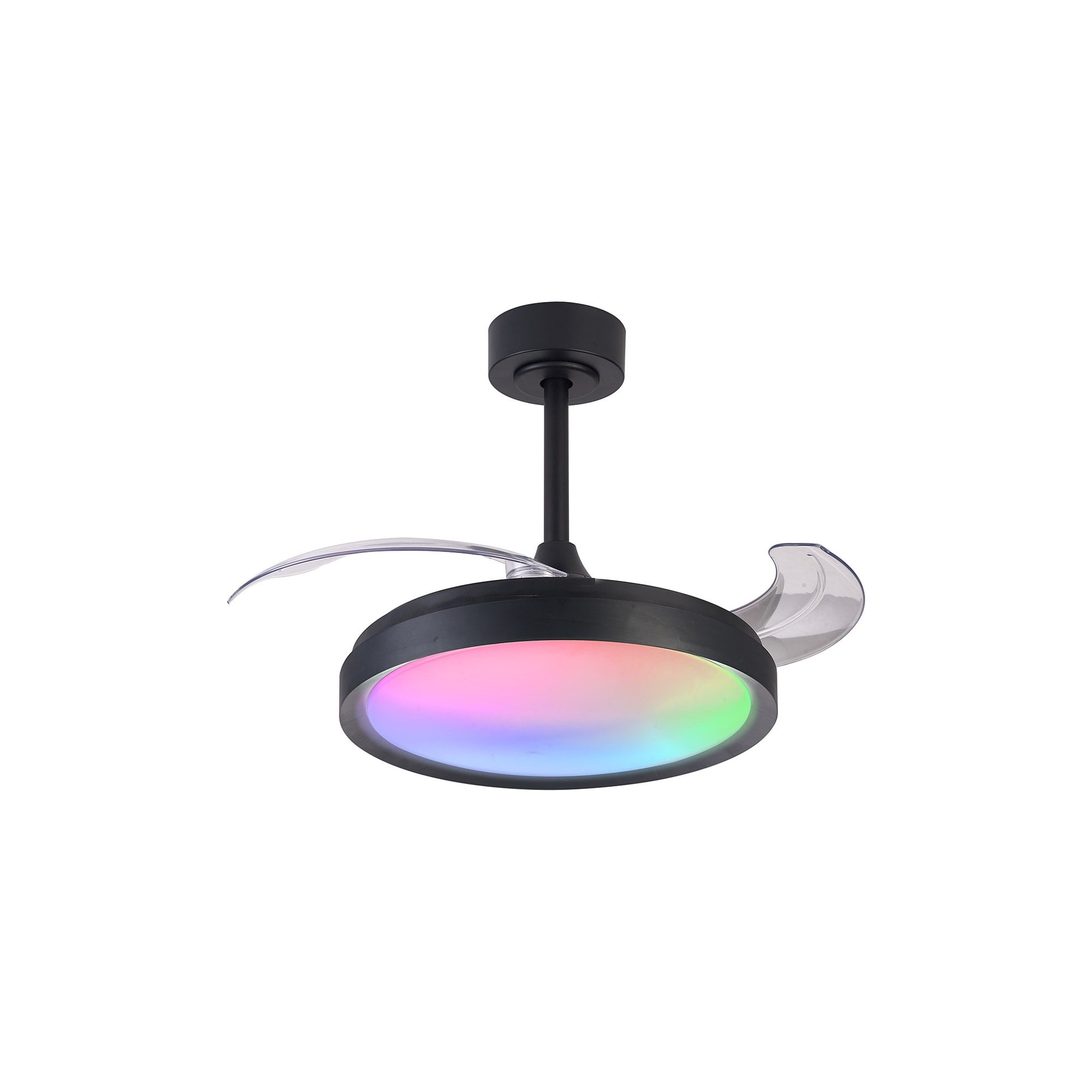 Mantra Siberia Mini 40W LED Dimmable Ceiling Light With Built-In 28W DC Fan, 3000-6500K Remote Control - Black