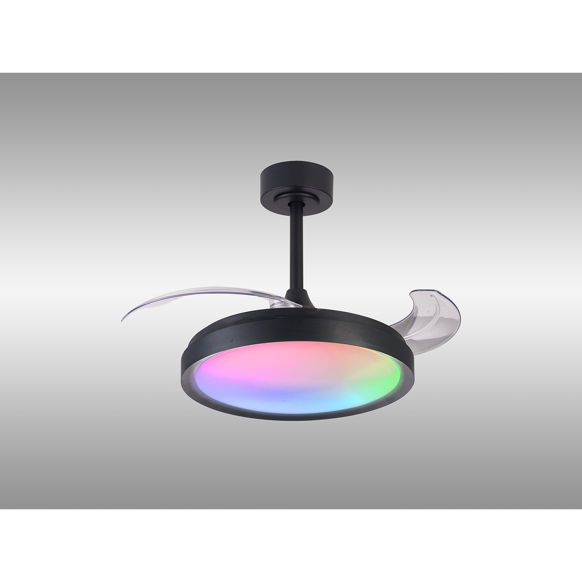 Mantra Siberia Mini 40W LED Dimmable Ceiling Light With Built-In 28W DC Fan, 3000-6500K Remote Control - Black