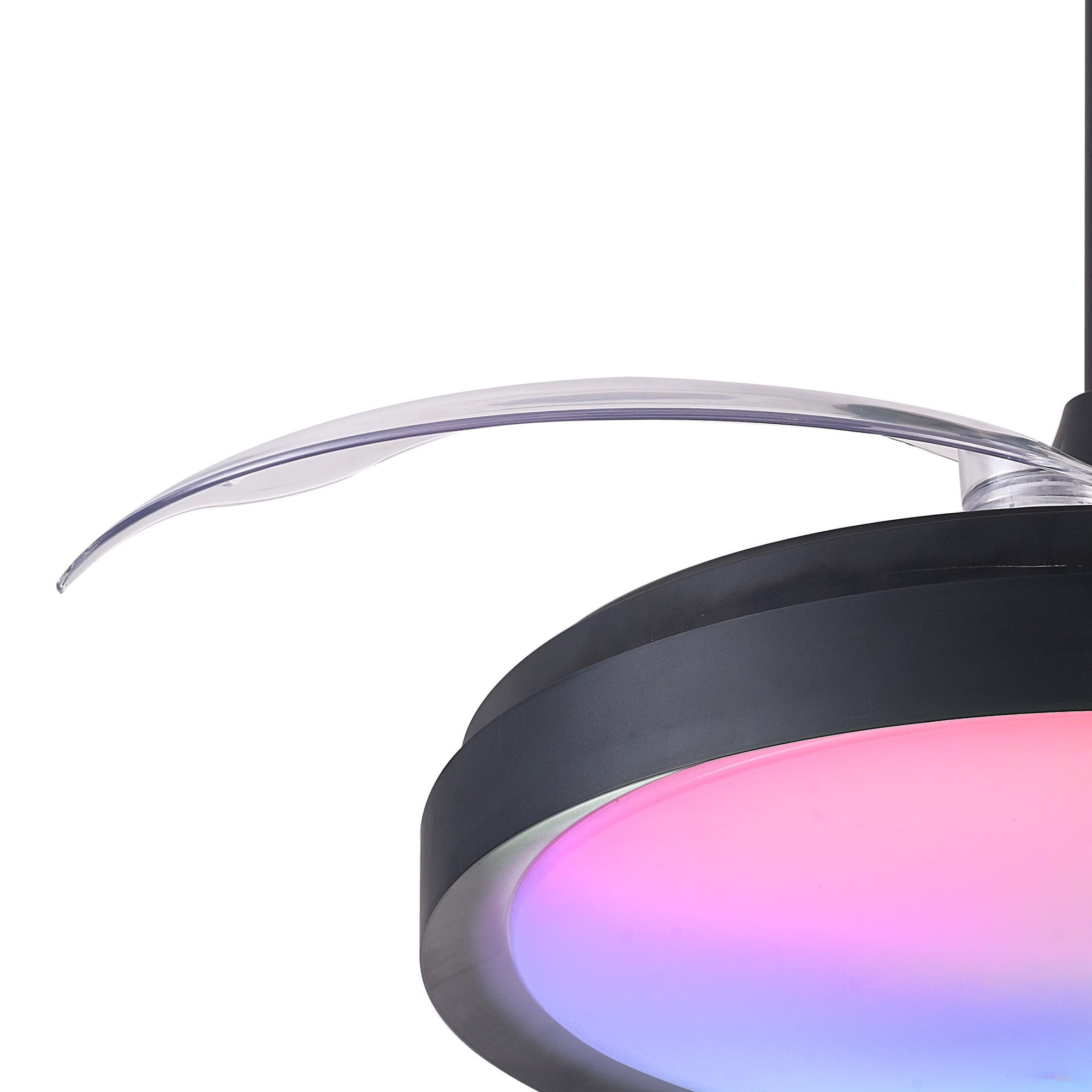 Mantra Siberia Mini 40W LED Dimmable Ceiling Light With Built-In 28W DC Fan, 3000-6500K Remote Control - Black