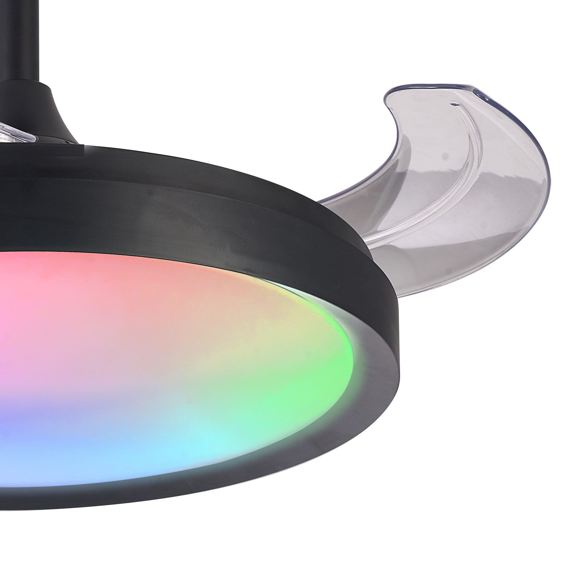 Mantra Siberia Mini 40W LED Dimmable Ceiling Light With Built-In 28W DC Fan, 3000-6500K Remote Control - Black