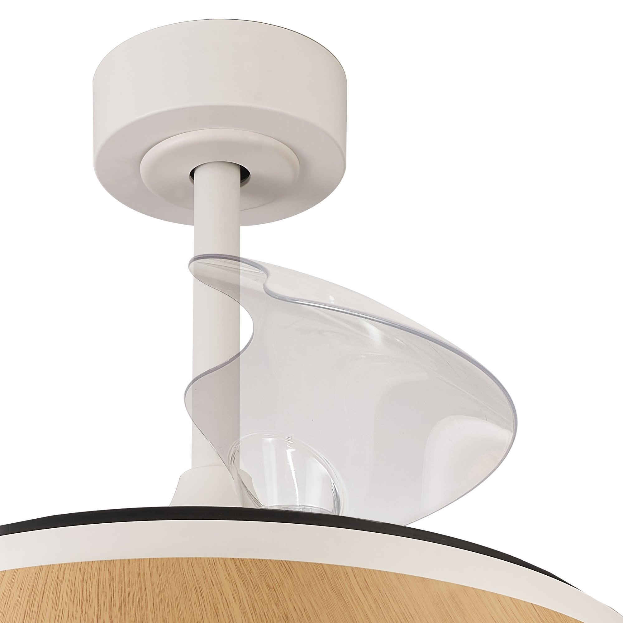 Mantra Mistral 50W LED Dimmable Ceiling Light With Built-In 30W DC Fan, 2700-5000K Remote Control - Wood
