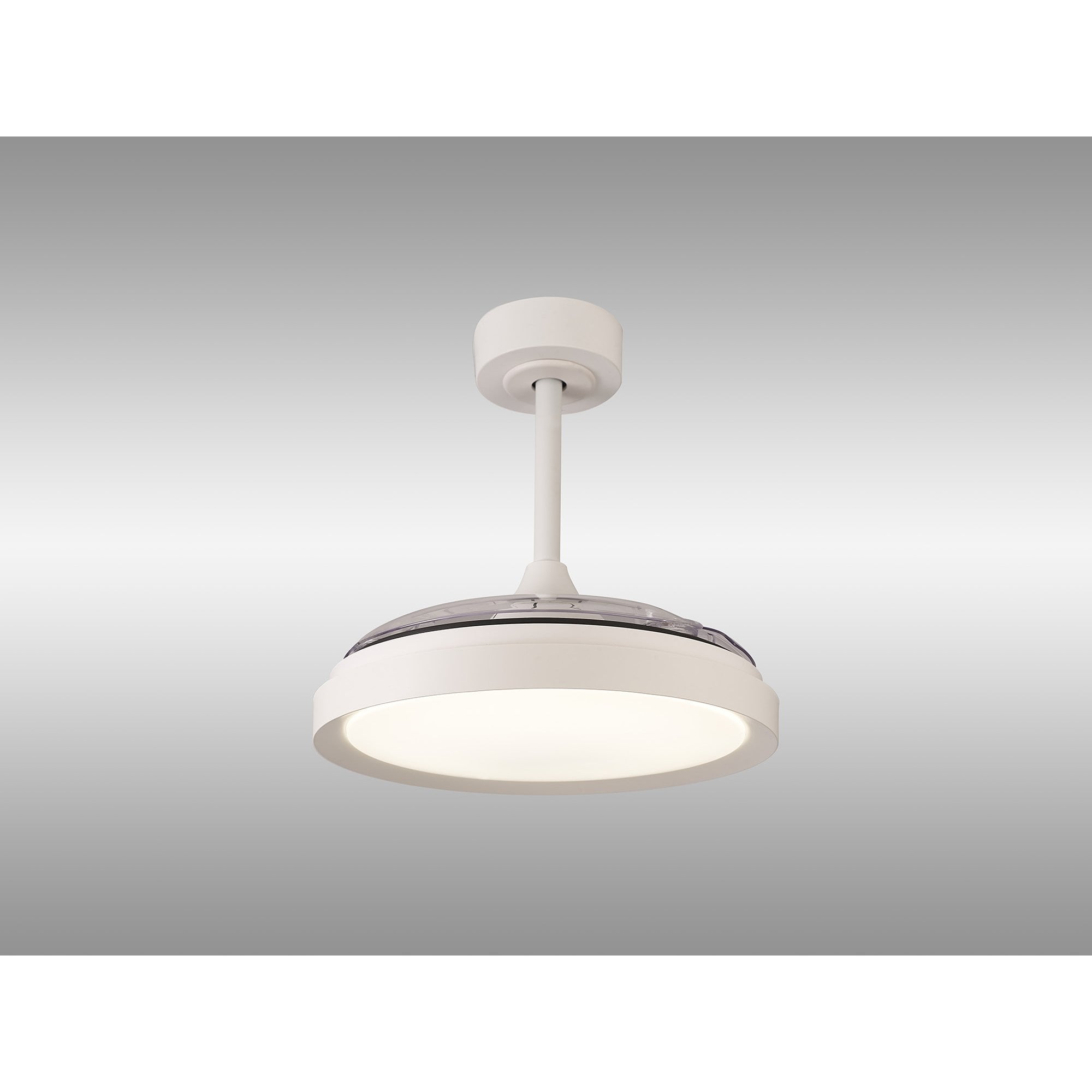 Mantra Mistral Mini 40W LED Dimmable Ceiling Light With Built-In 28W DC Fan, 2700-5000K Remote Control - White