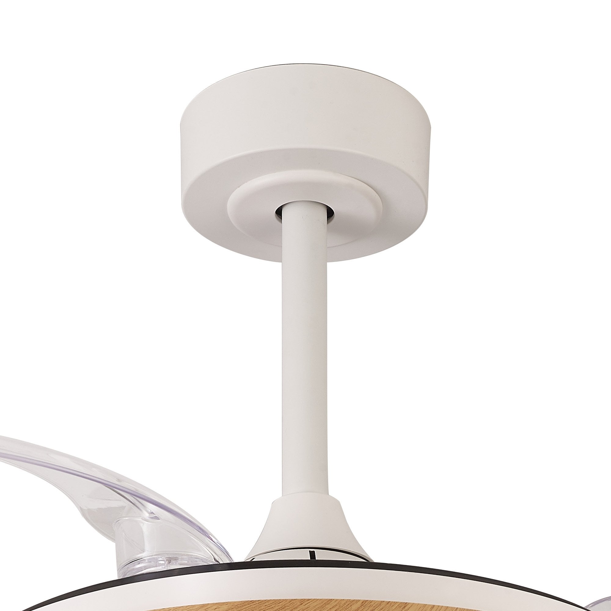 Mantra Mistral Mini 40W LED Dimmable Ceiling Light With Built-In 28W DC Fan, 2700-5000K Remote Control - Wood