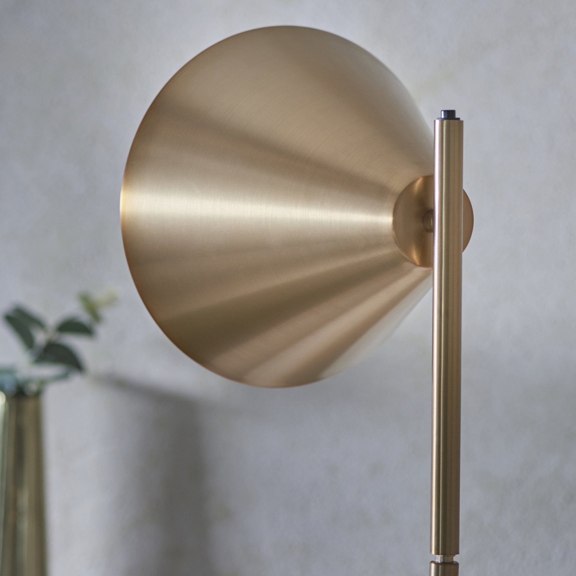 Endon Cape 1 Light Floor Lamp - Warm Antique Brass