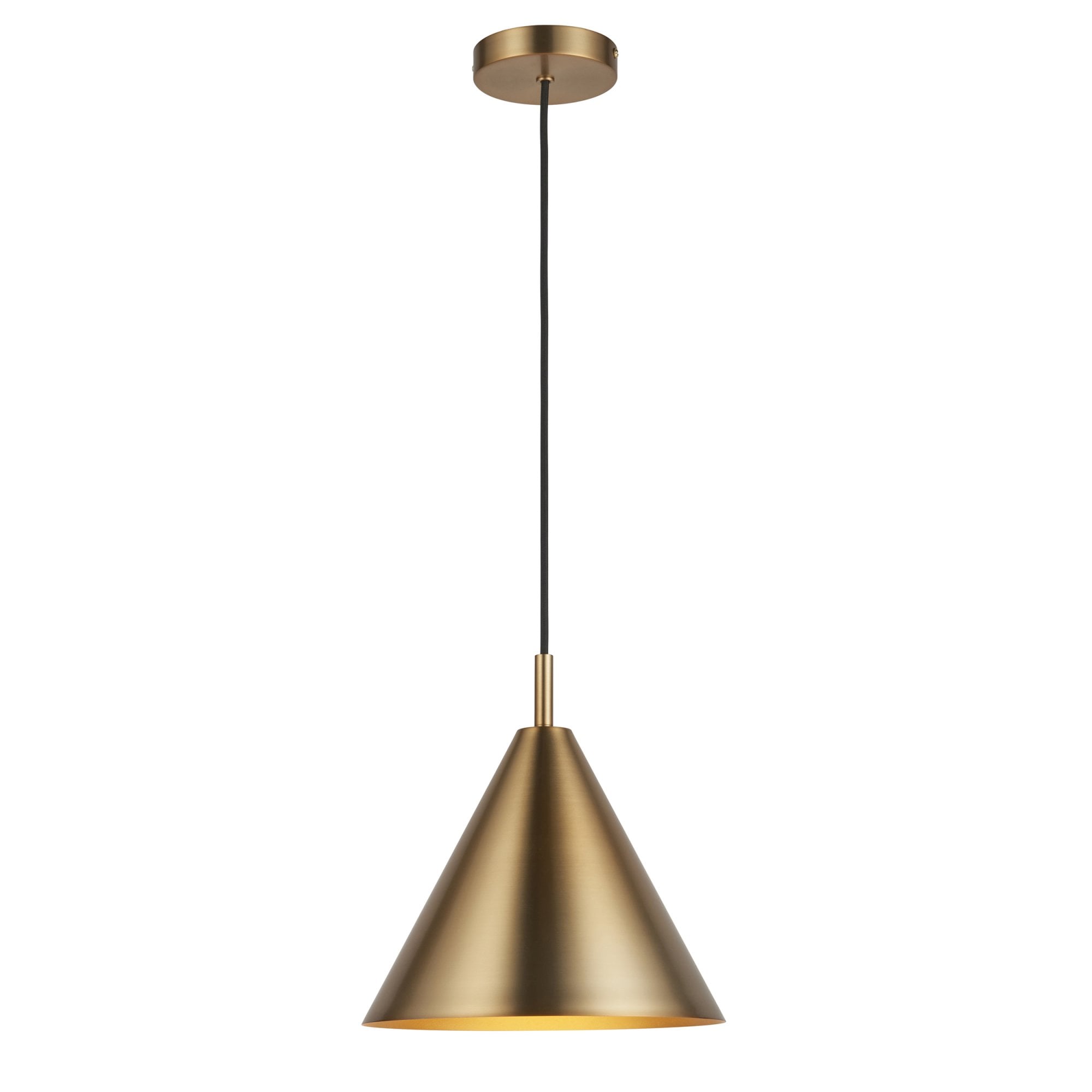 Endon Cape 1 Light Pendant - Warm Antique Brass