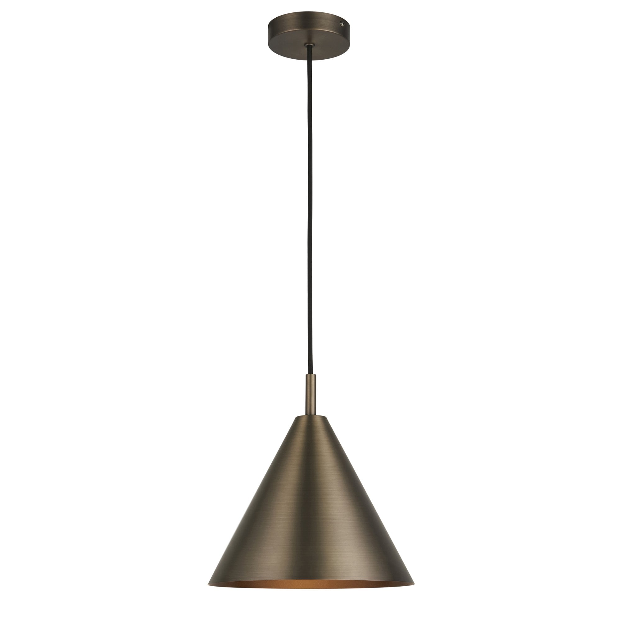 Endon Cape 1 Light Pendant - Antique Bronze