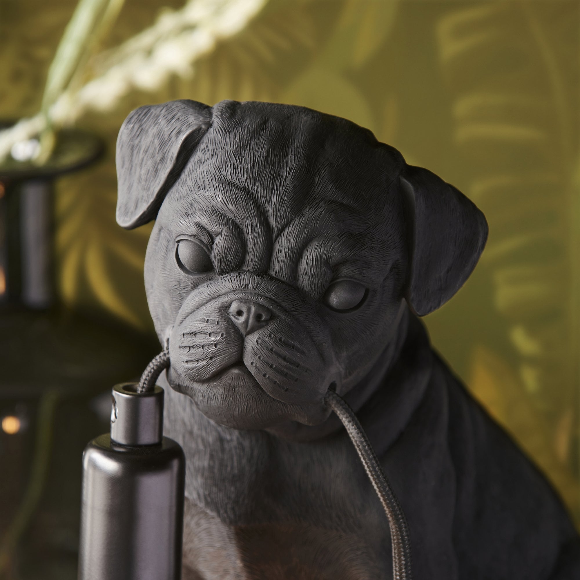 Endon Pug Puppy 1 Light Table Lamp - Matt Black