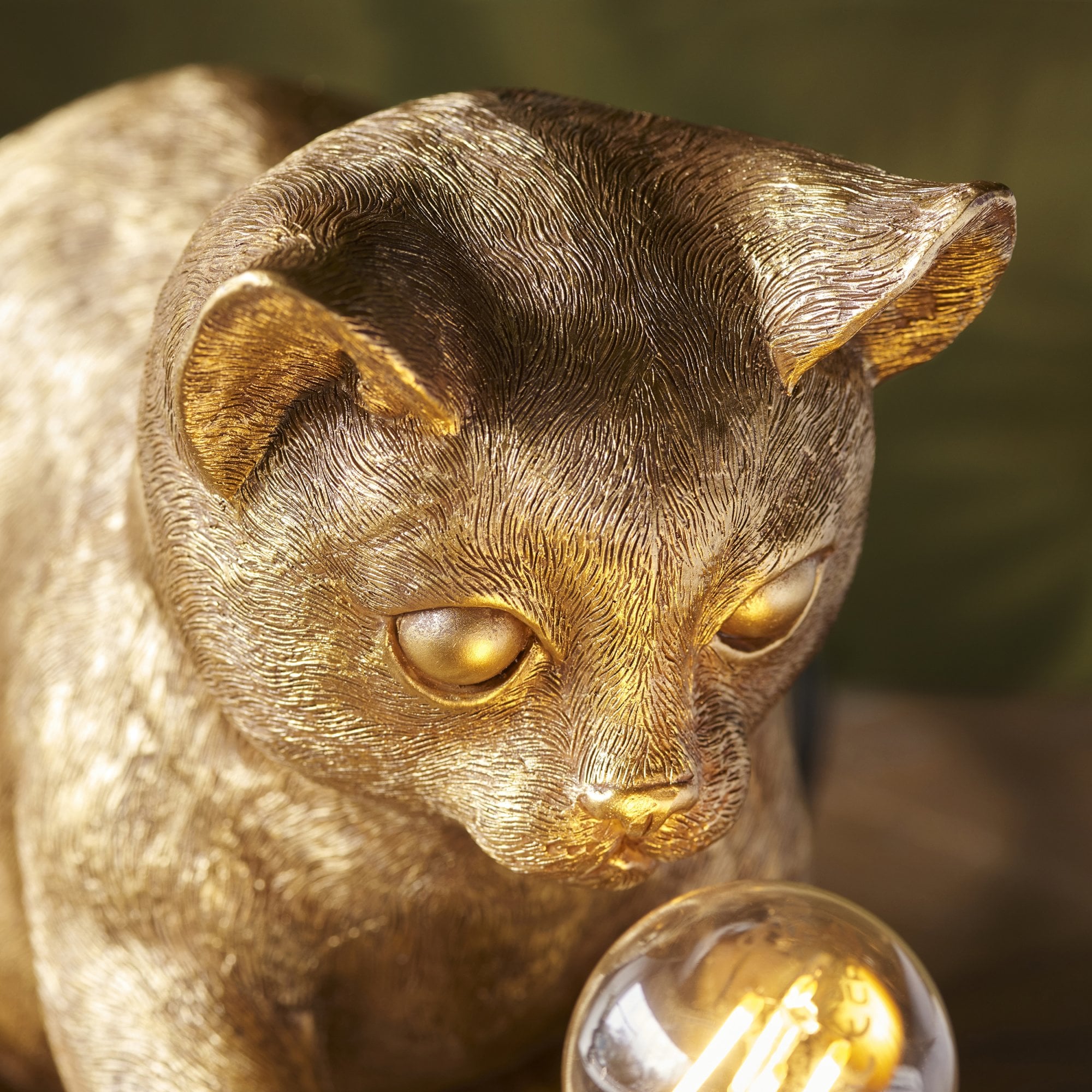 Endon Kitten 1 Light Table Lamp - Vintage Gold & Matt Black
