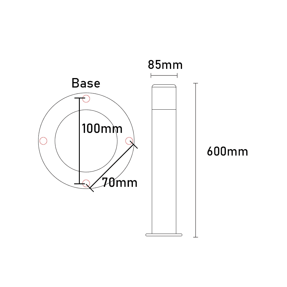 Lumena Smartpost 0.6m Path Light - Cocoa - Mains