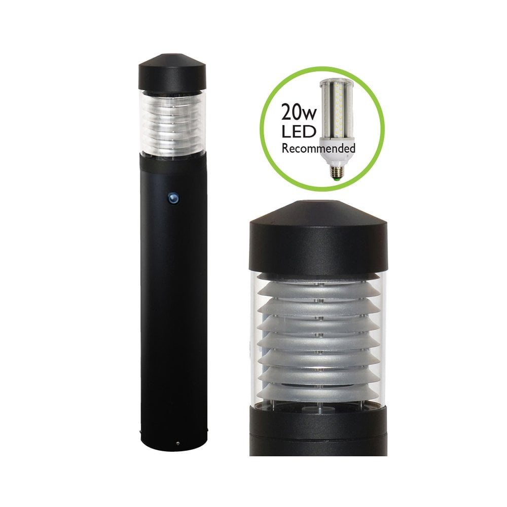 Lumena LEDifice Pillar Bollard Light - Black - Mains
