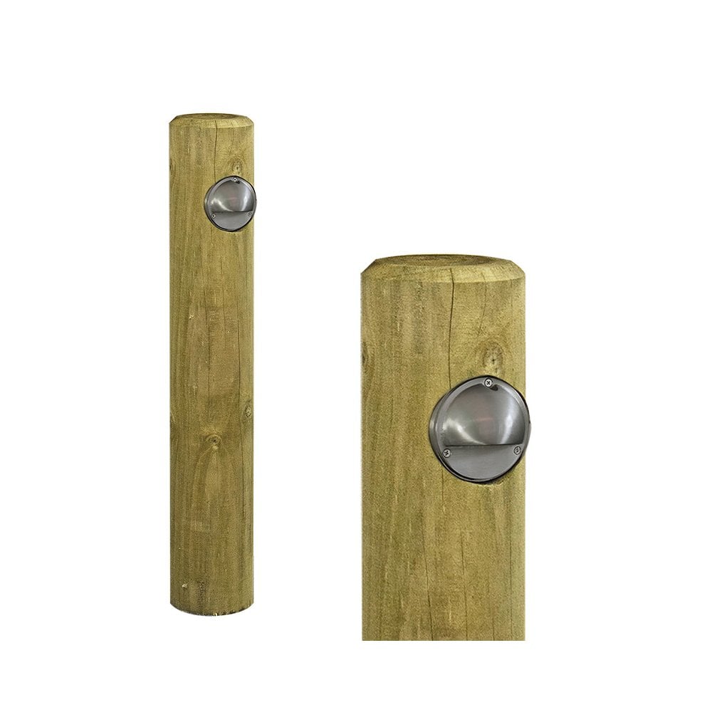 Lumena Radiata Post Timber Path Light - Aged Silver - Mains