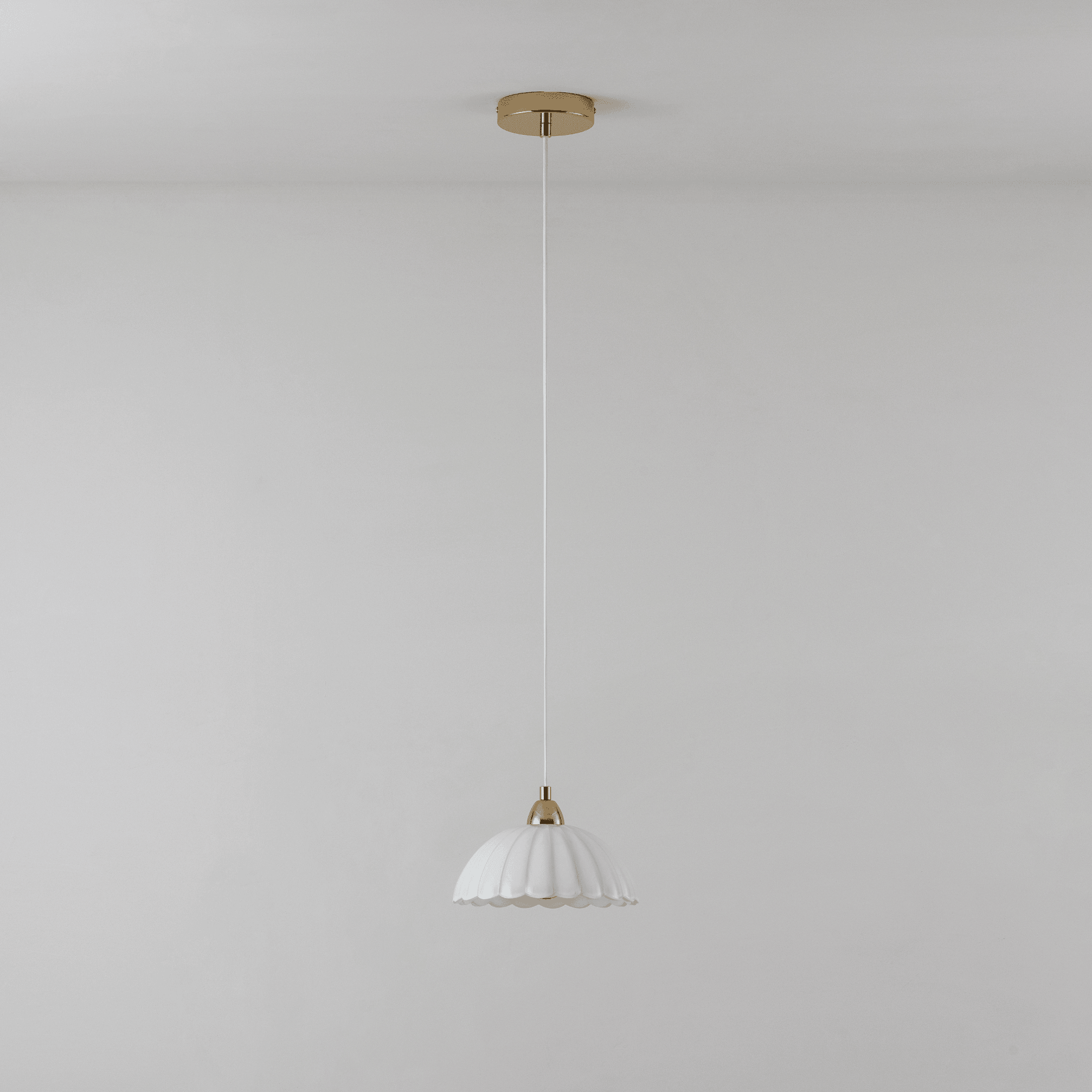houseof. White Flower Glass Ceiling Pendant Light