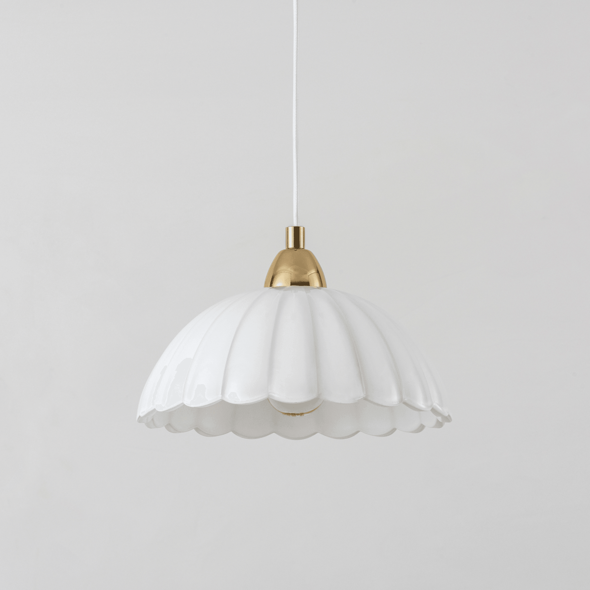 houseof. White Flower Glass Ceiling Pendant Light