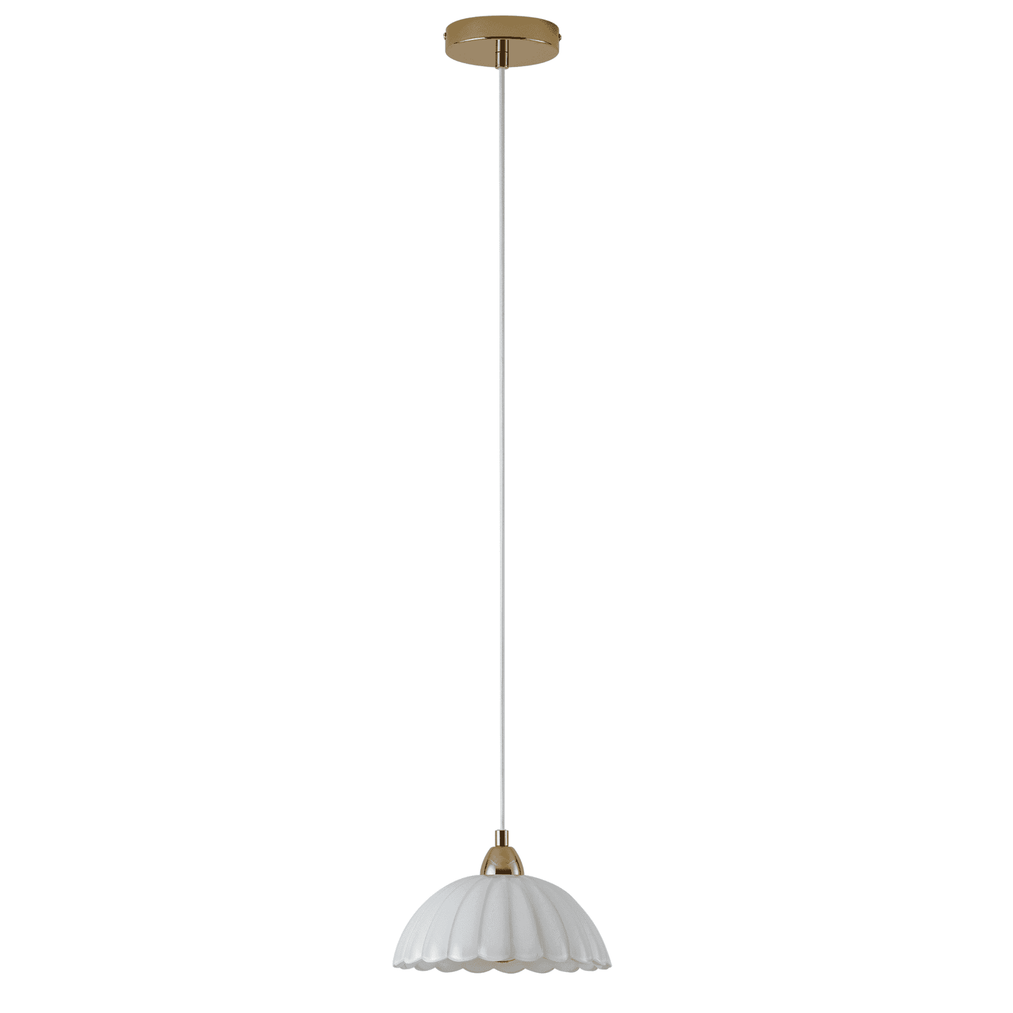 houseof. White Flower Glass Ceiling Pendant Light