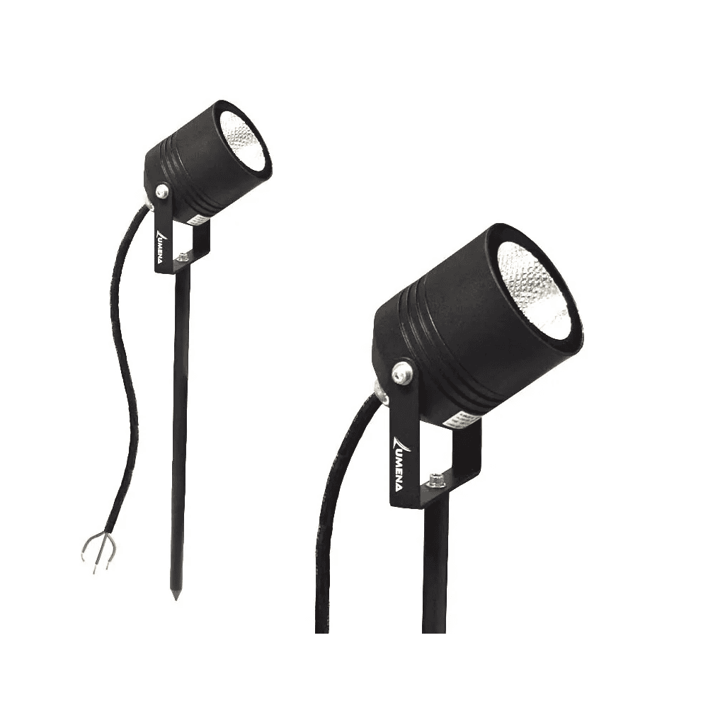 Lumena AlvaLED 15W LED Spike Light 3000K - Black - Mains