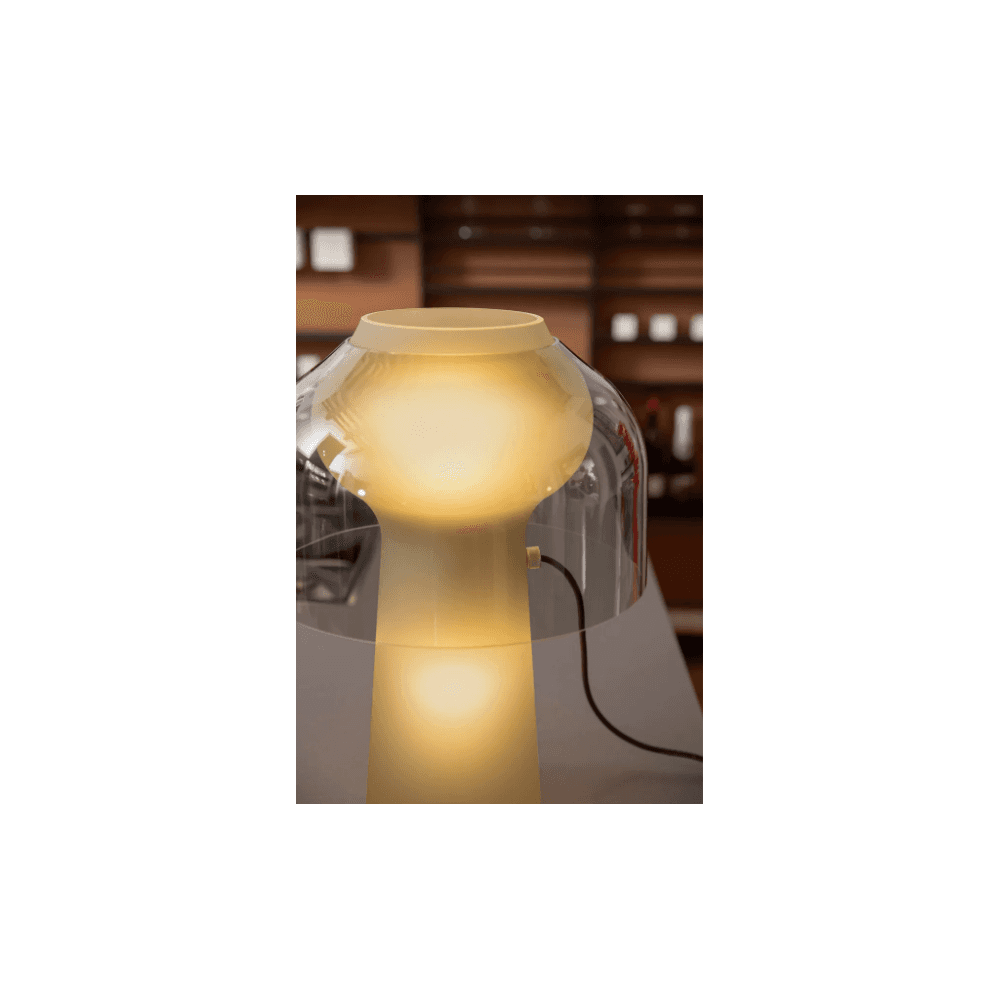 Karman Lilly Table Lamp - Smoked Glass