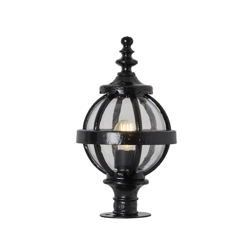Harte Victorian Globe 0.42m Pier Light For Narrow Pier Caps - Cast Iron