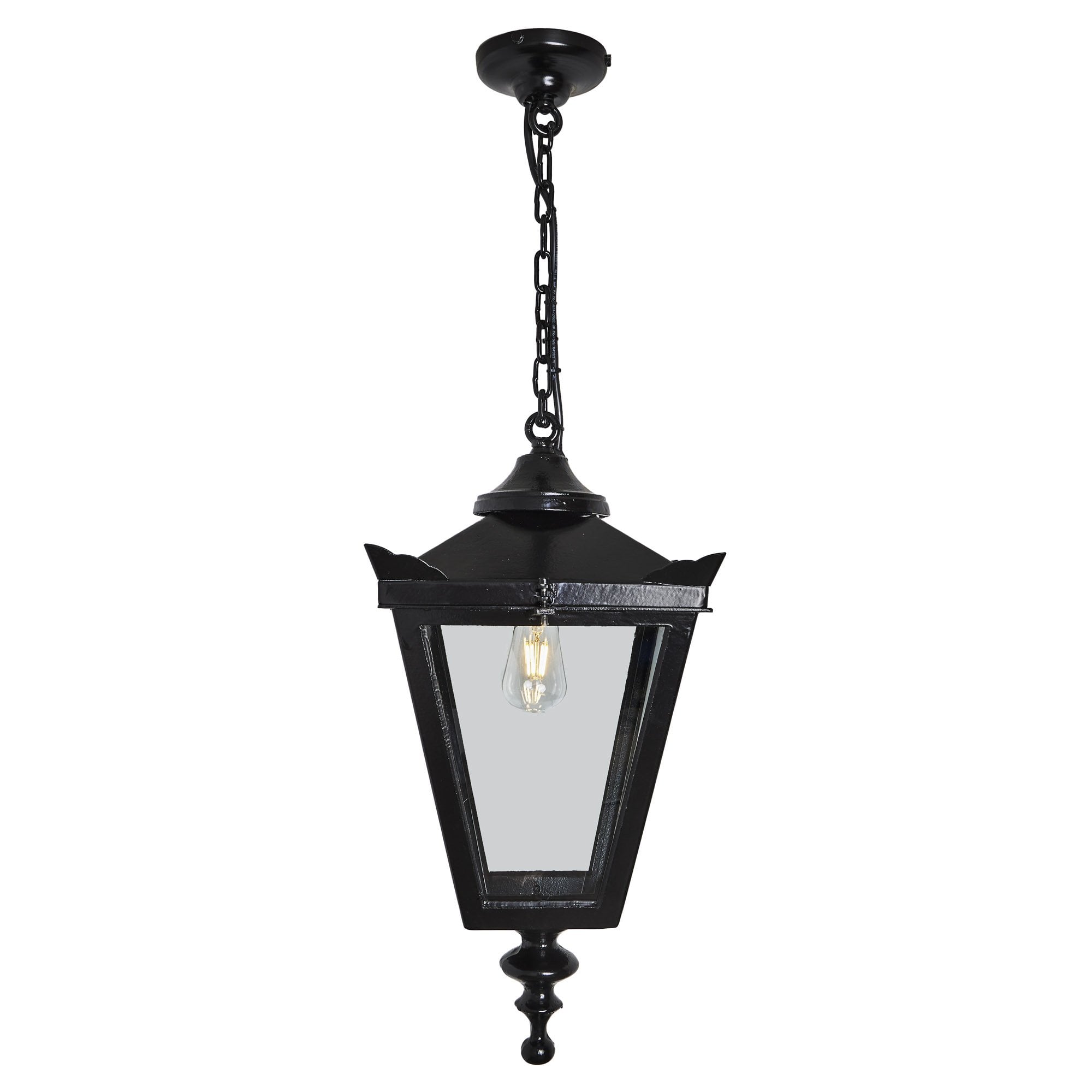 Harte Victorian Traditional 0.6m Hanging Light With Chain - Galvanised Steel