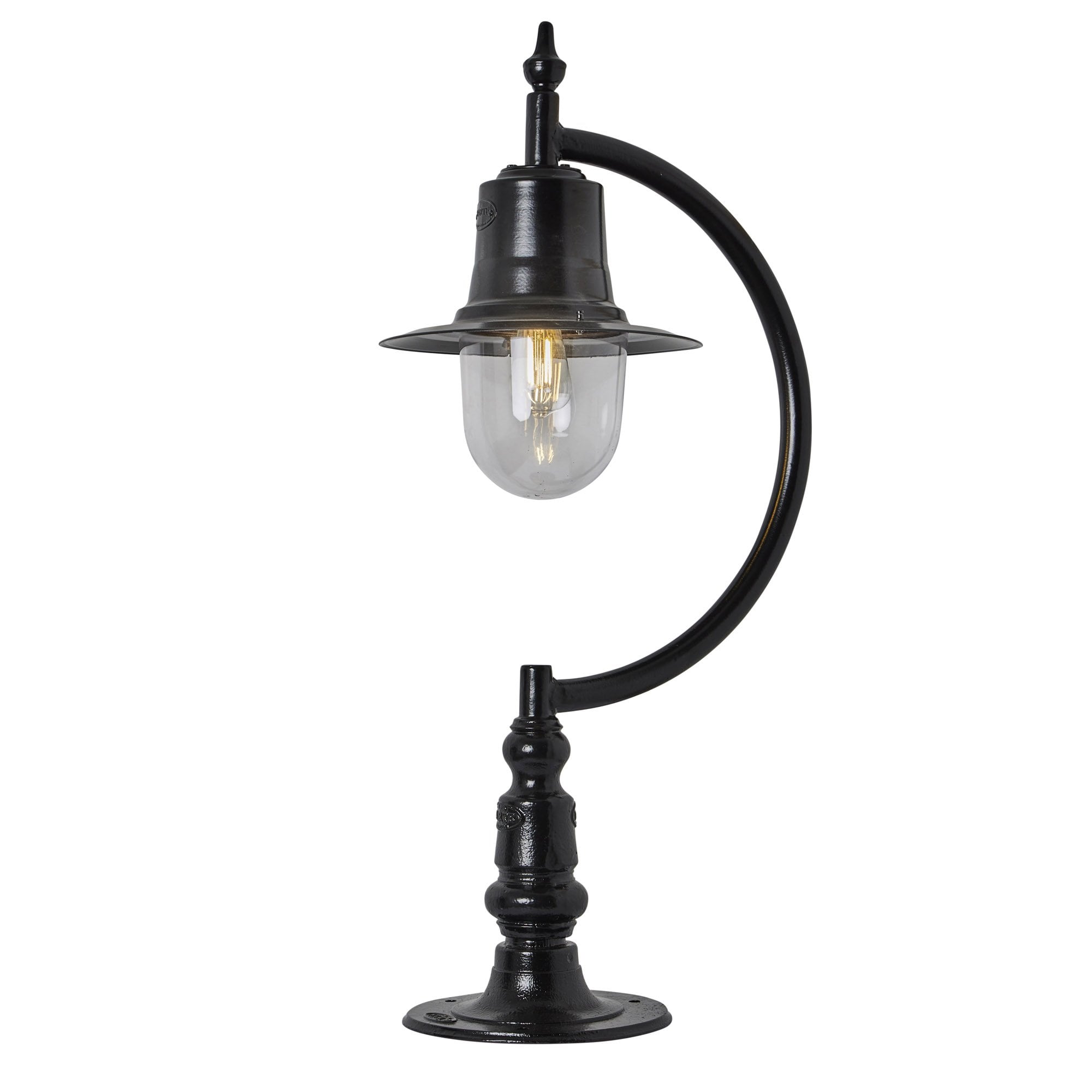 Harte Vintage Tear Drop 0.98m Pier Light For Flat Piers - Cast Iron & Steel