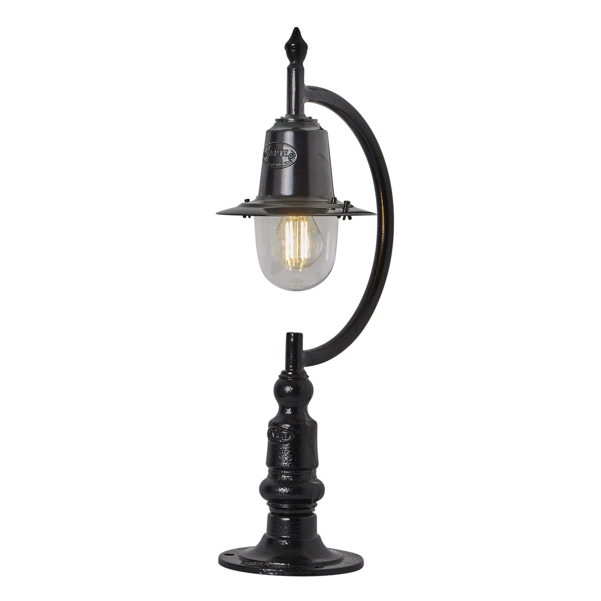 Harte Vintage Tear Drop 0.64m Pier Light For Flat Piers - Cast Iron & Steel