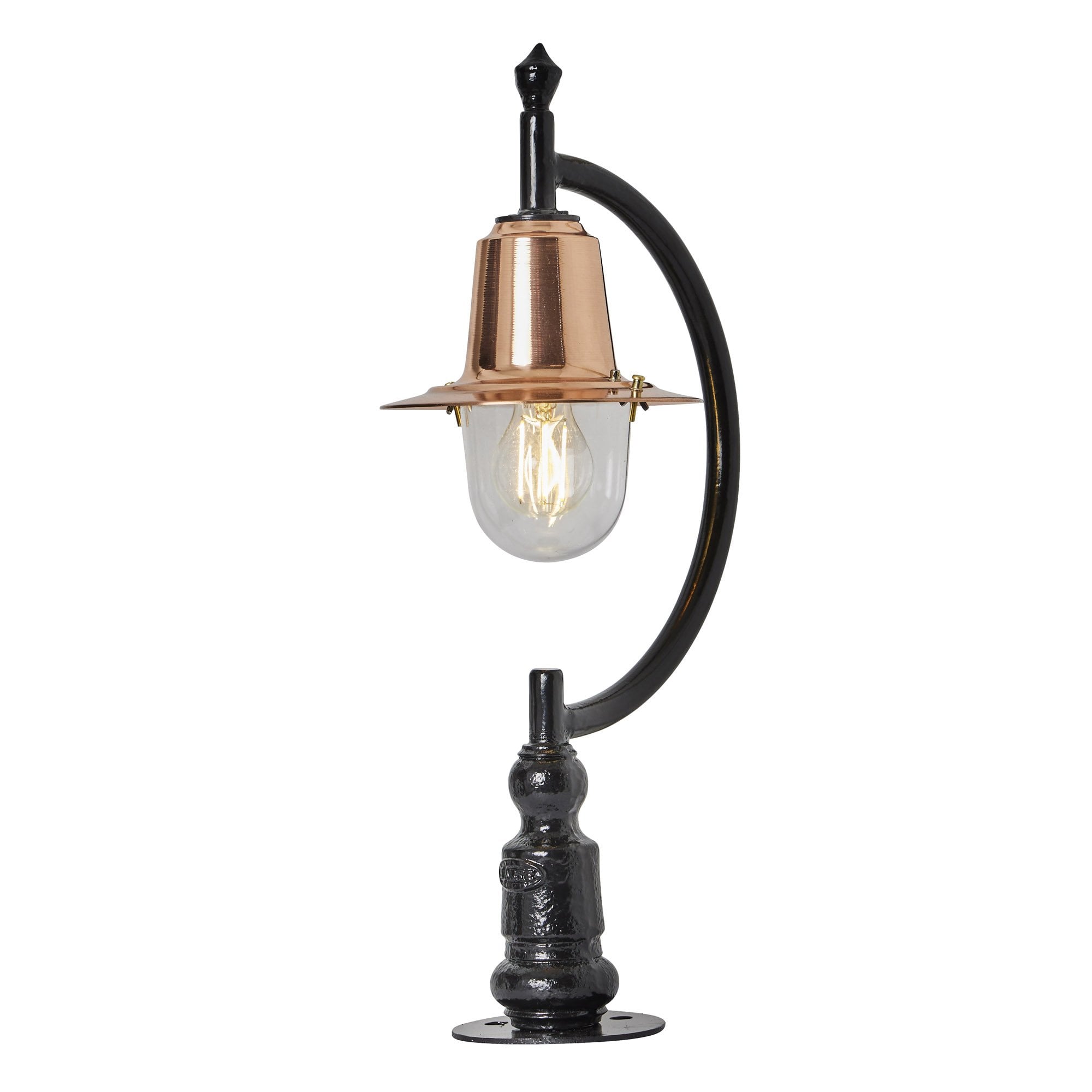 Harte Vintage Tear Drop 0.58m Pier Light - Cast Iron, Steel & Copper Head
