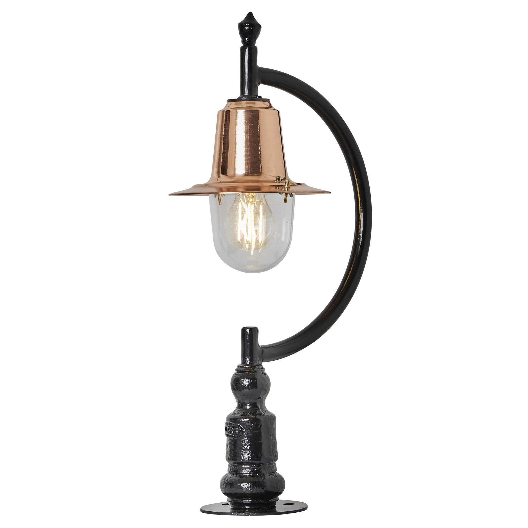 Harte Vintage Tear Drop 0.58m Pier Light - Cast Iron, Steel & Copper Head