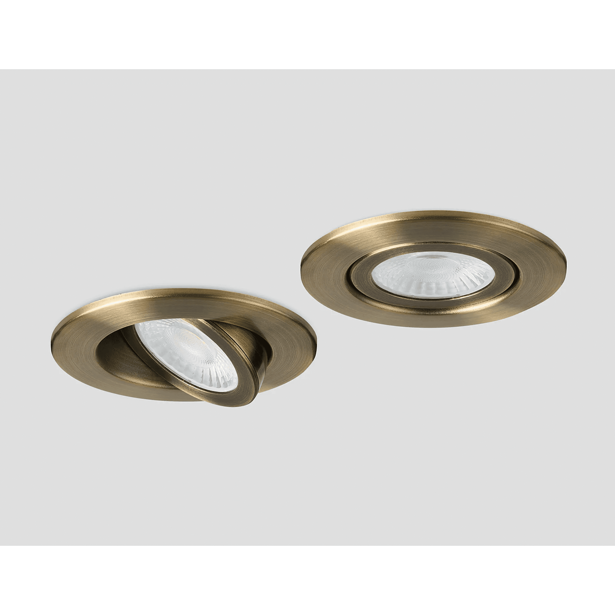 Fabula Mulgrave CCT LED Adjustable Downlight  - IP65 Fire Rated - Antique Brass