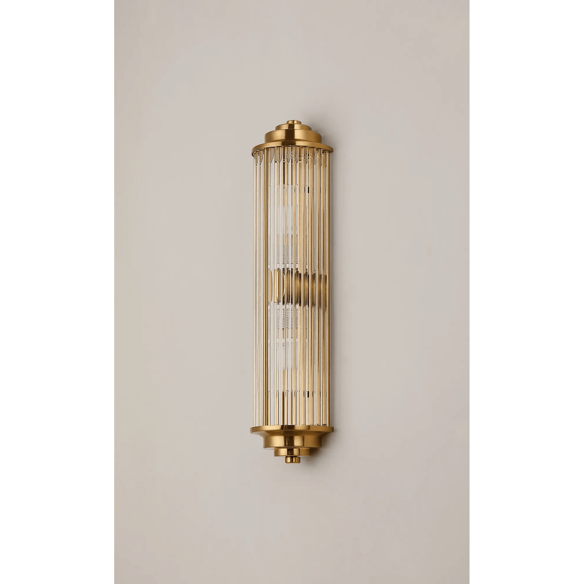Fabula Wedgewood 2 Light Glass Rod Wall Light G9 IP44 - Gold