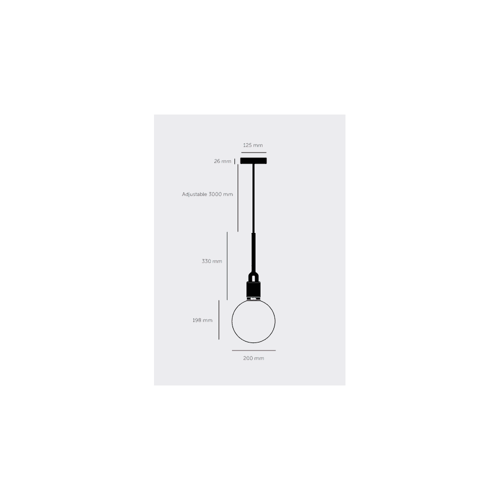 Buster + Punch Forked Globe Opal Pendant - Medium