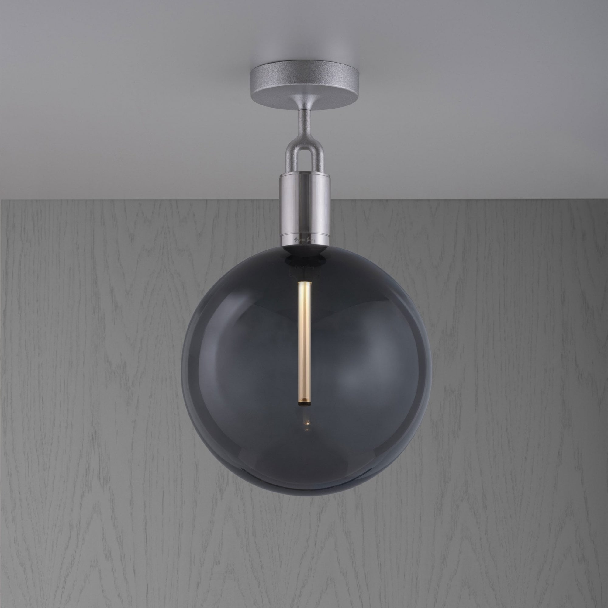 Buster + Punch Forked Ceiling Smoked Globe - Large