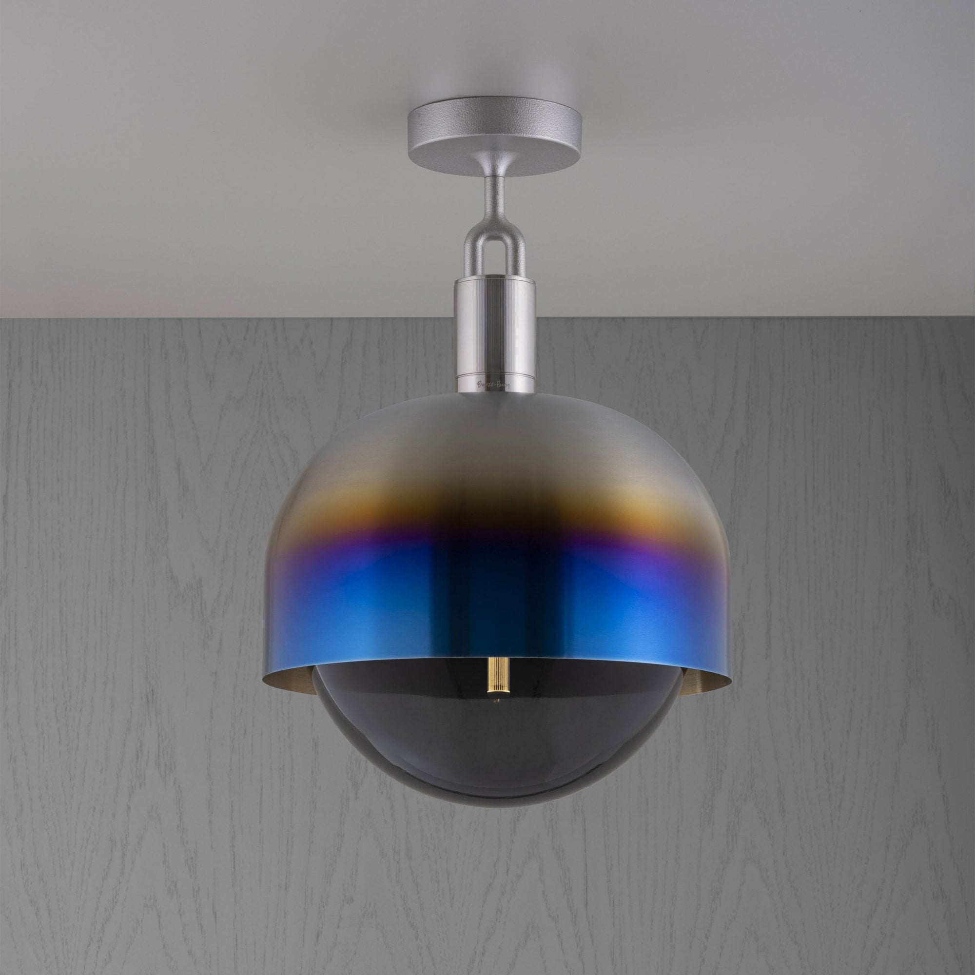 Buster + Punch Forked Ceiling Smoked Globe Shade - Large